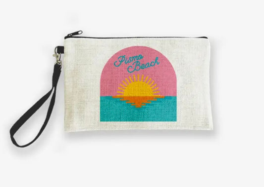 Pismo Beach Zip Pouch - Reflecting Sun on Water View