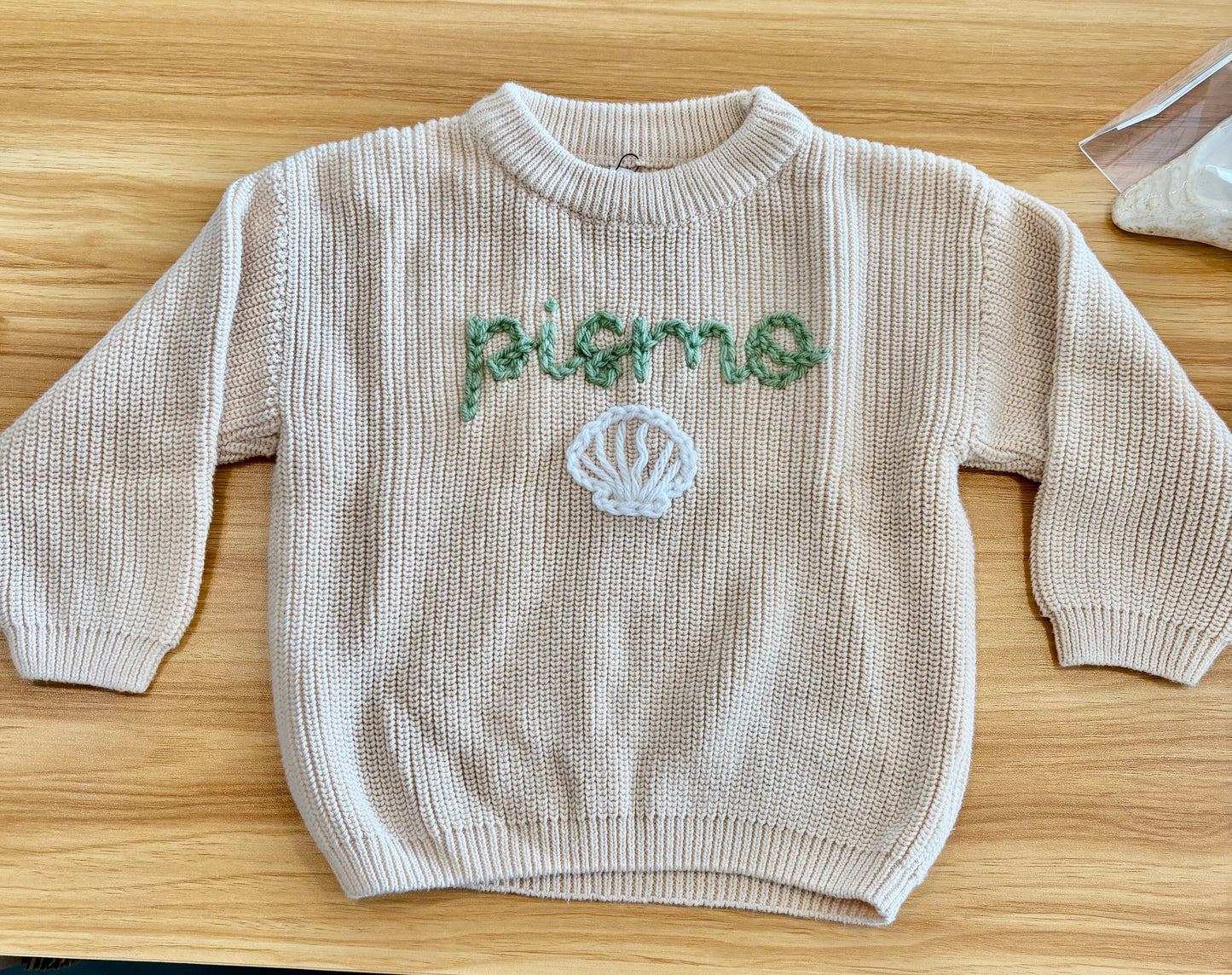 Pismo Hand stitched Children’s Sweater - Green