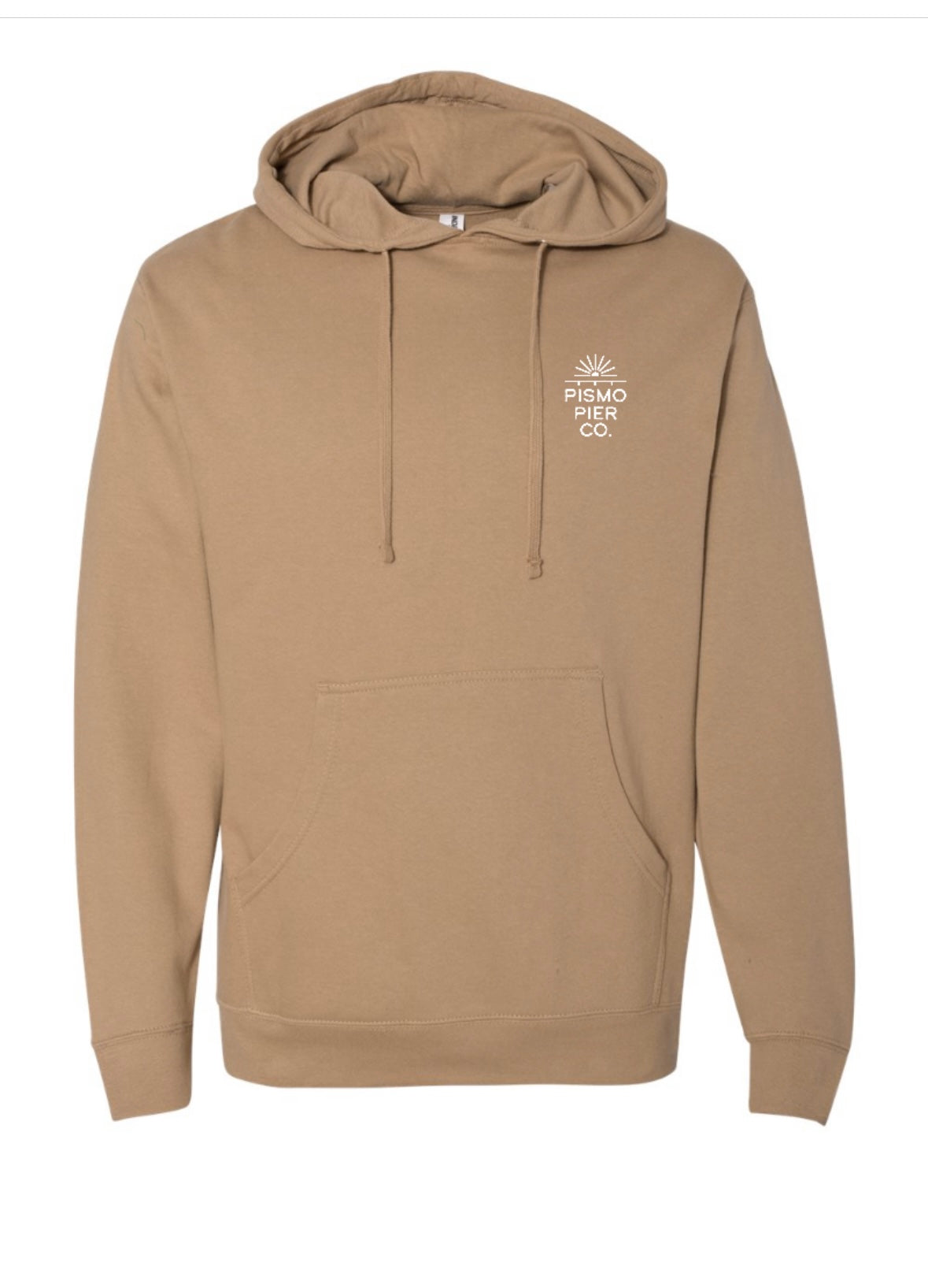 Pismo Pier Co. Midweight Hoodie – Sandstone Coastal California Fleece Sweatshirt
