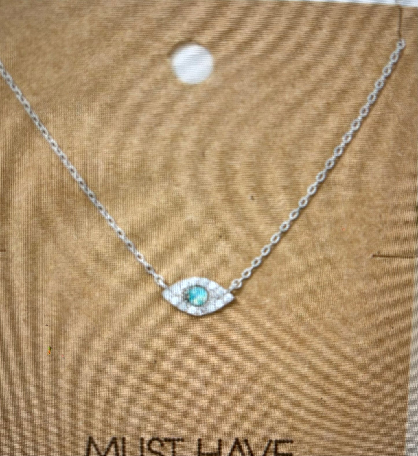 Evil Eye Necklace Silver