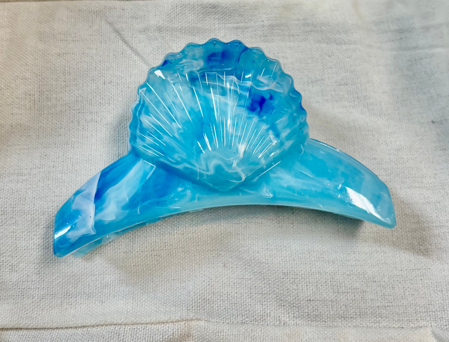 Clam Hair Clip Claw Blue