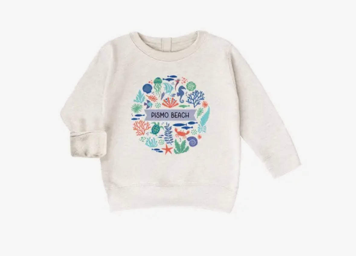 Pismo Beach Coast Sea Life - Infant Sizes Fleece Sweatshirt