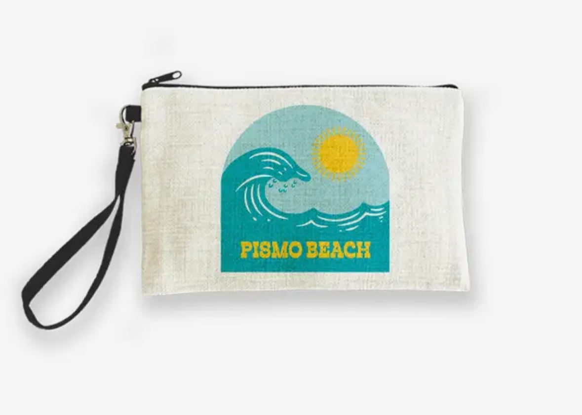Pismo Beach Zip Pouch - Beach Surf Wave