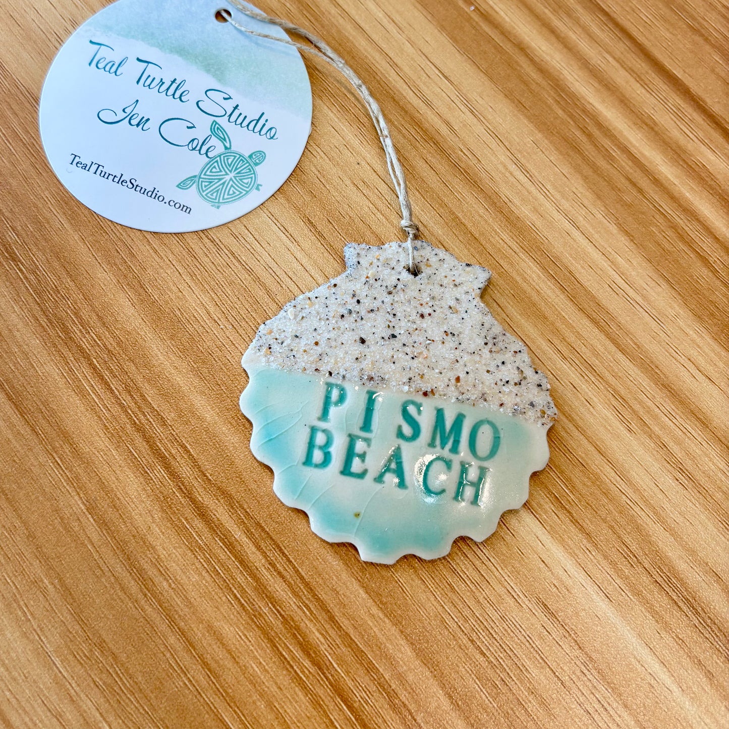 Pismo Sandy Shells Ceramic Beach Lovers Ornament
