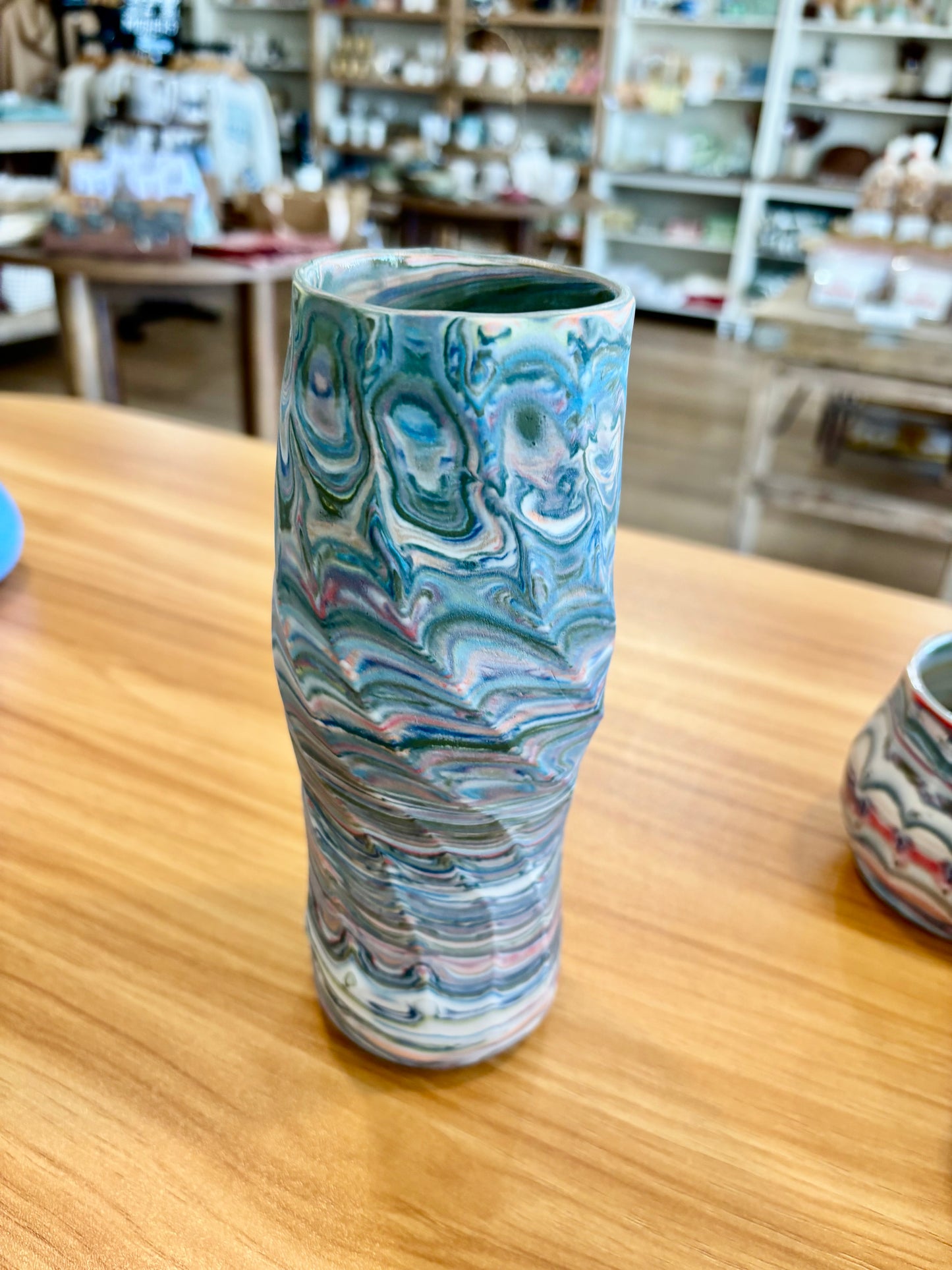 Porcelain Carafe Vase - Handmade
