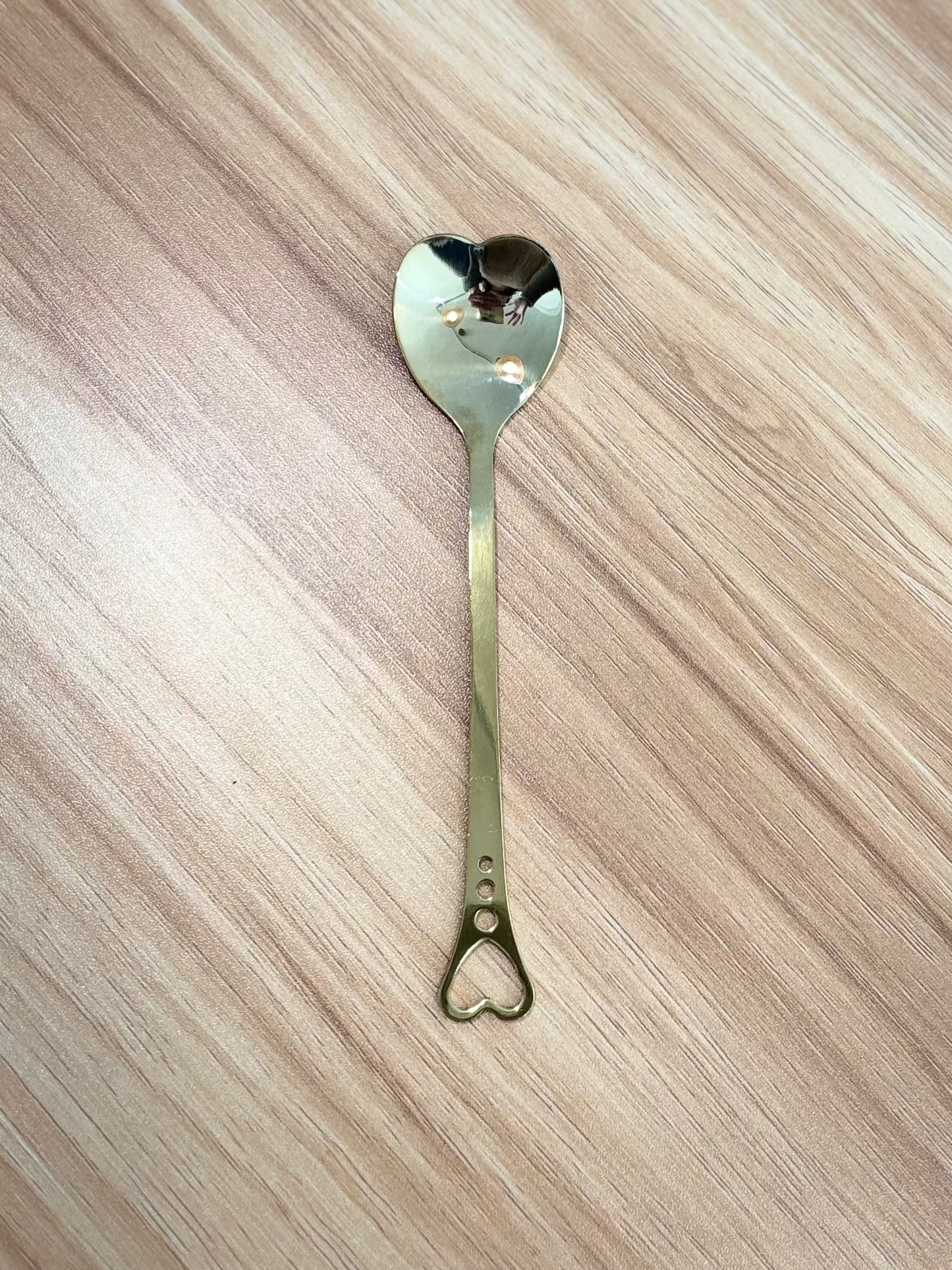 Gold Heart Handle Teaspoon