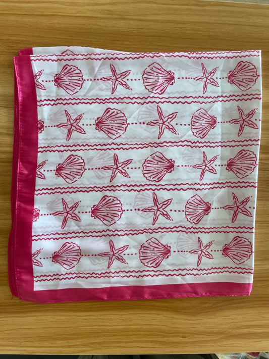 Bandana Scarf - Clam + Star Pink