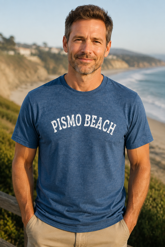 Pismo Beach Vintage Style Perfect Tri Soft T Shirt - Standard Fit