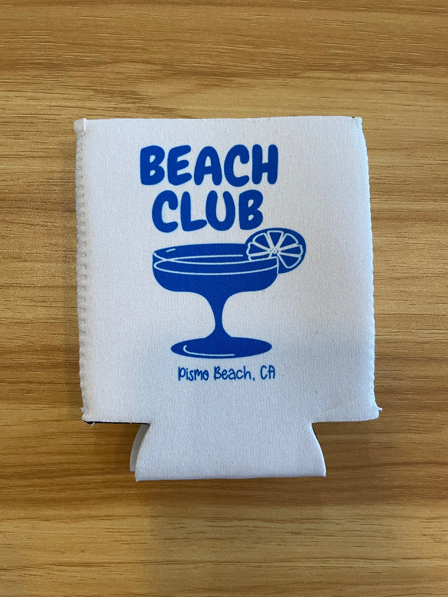 Pismo Beach Slim Can Cooler Koozie - Coastal Drink Sleeve
