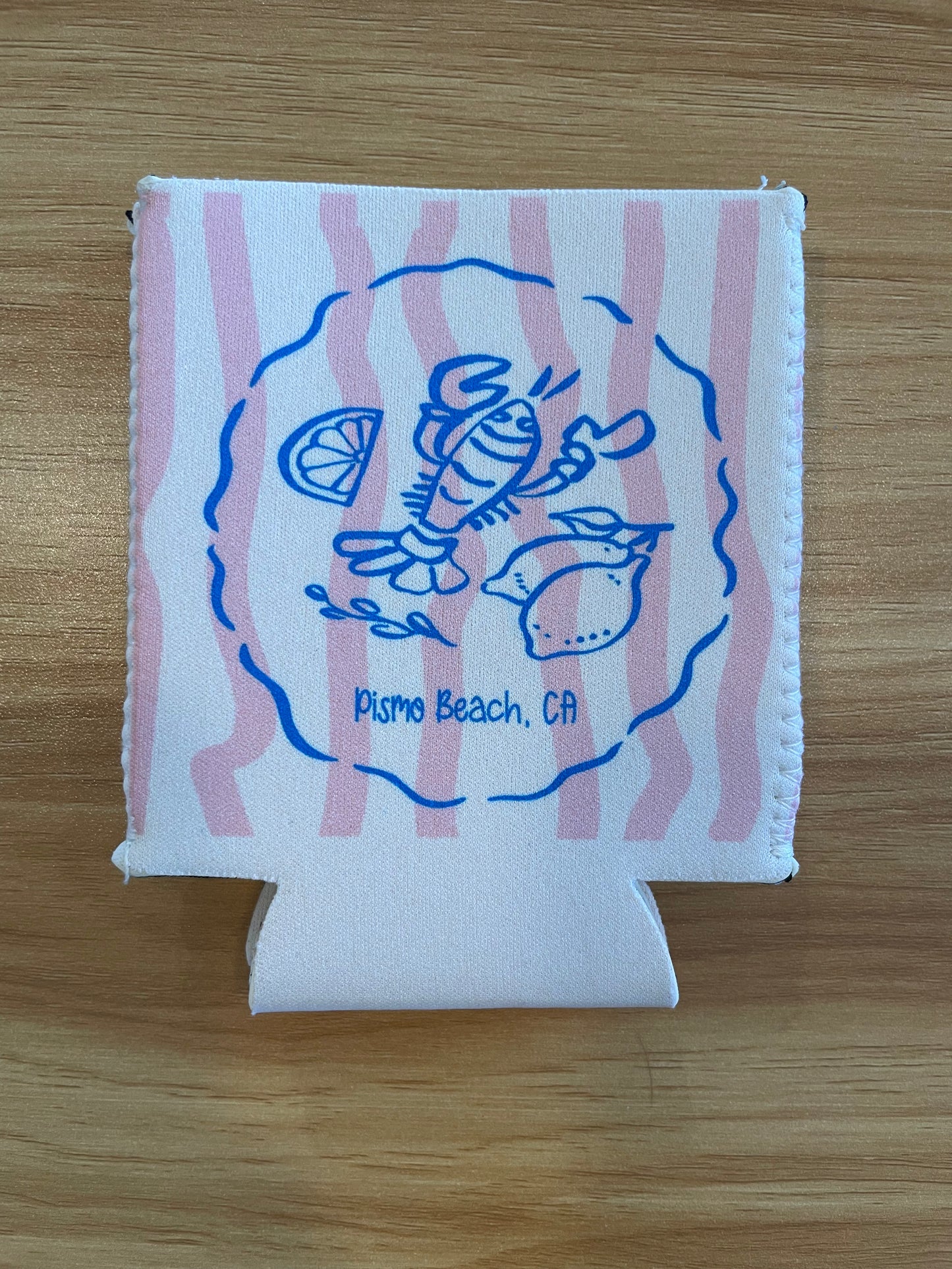 Pismo Beach Slim Can Cooler Koozie - Coastal Drink Sleeve