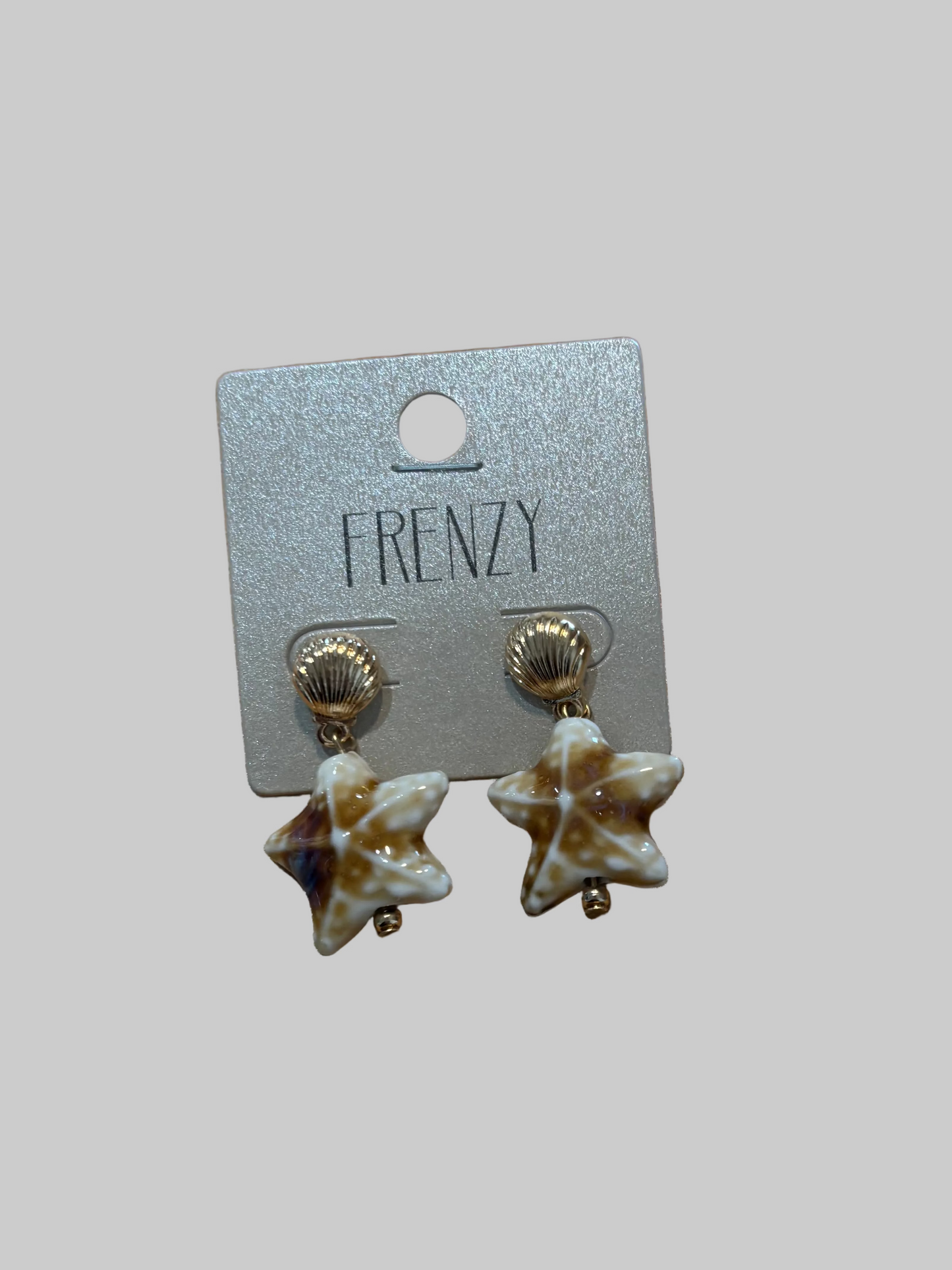 Clam Stud Starfish Charm Dangle