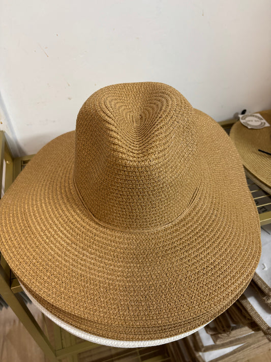 Floppy Fedora Straw Sun Hat Tan