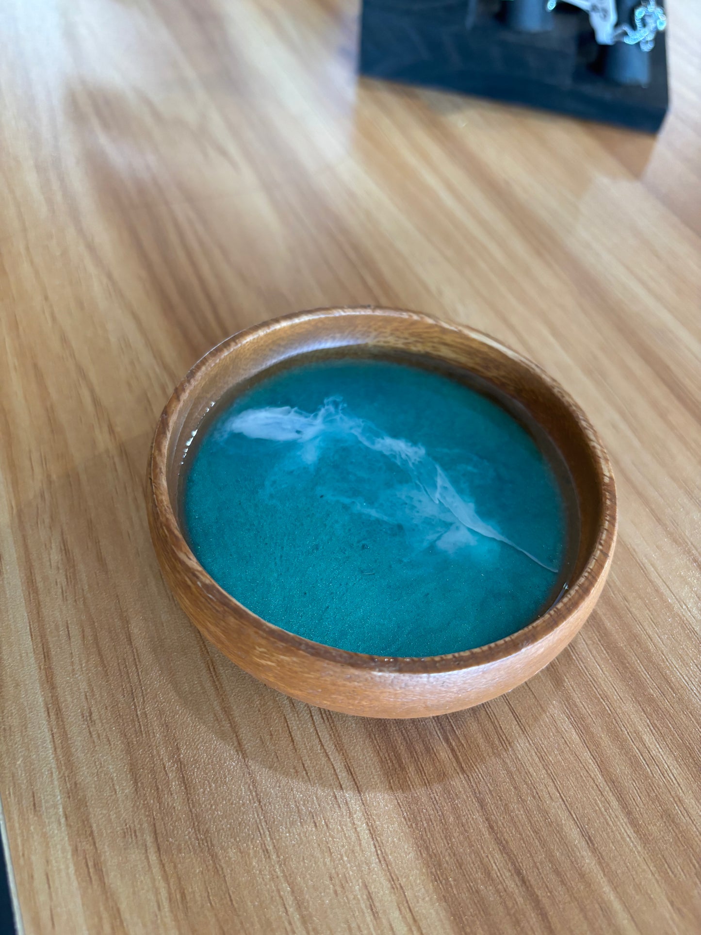 Resin Wood Dish Small