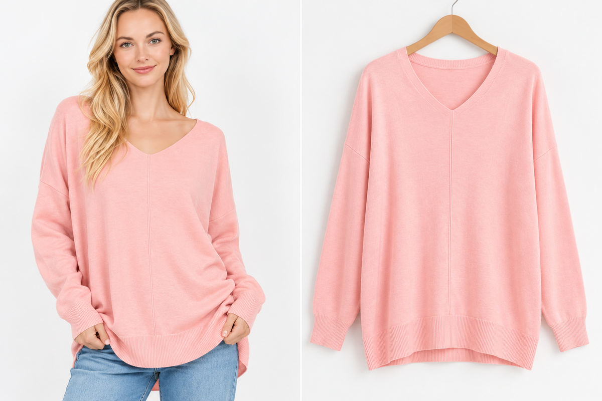 The Coastal Ease V-Neck Sweater