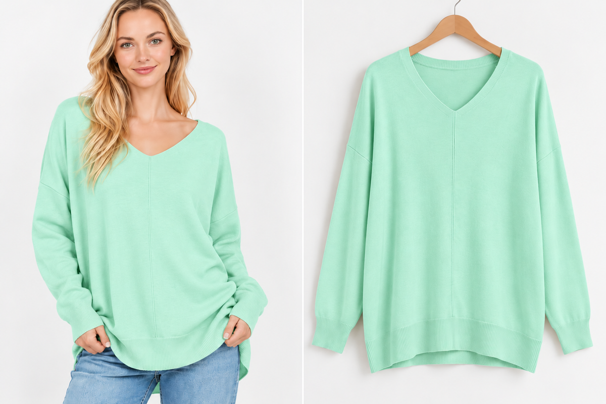 The Coastal Ease V-Neck Sweater