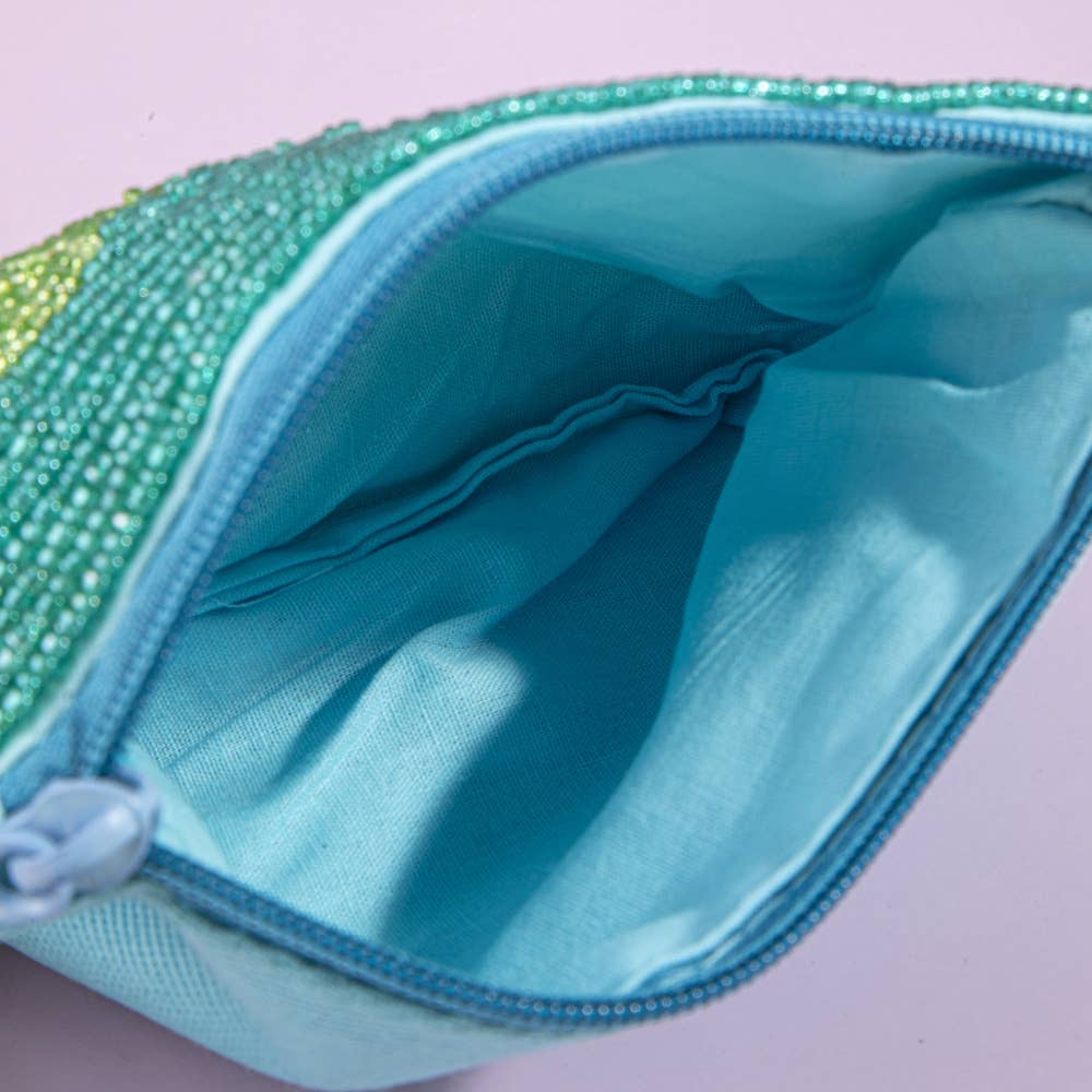 Beaded Beach Umbrellas Coin Pouch
