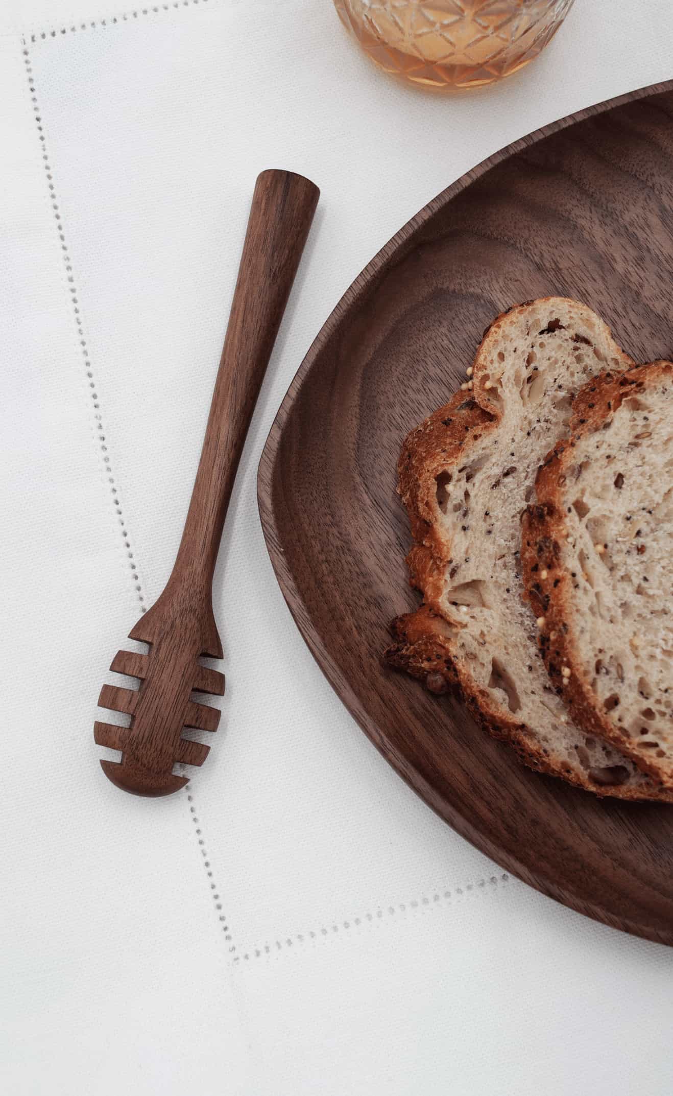 Medium Walnut Pebble Tray - Wood Serving Tray