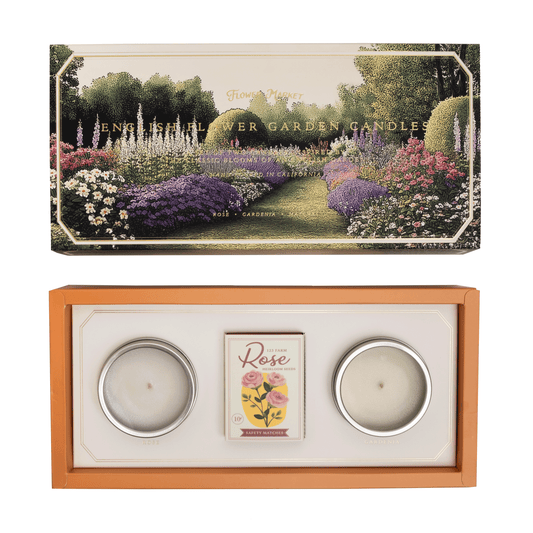 English Flower Garden Candles Set