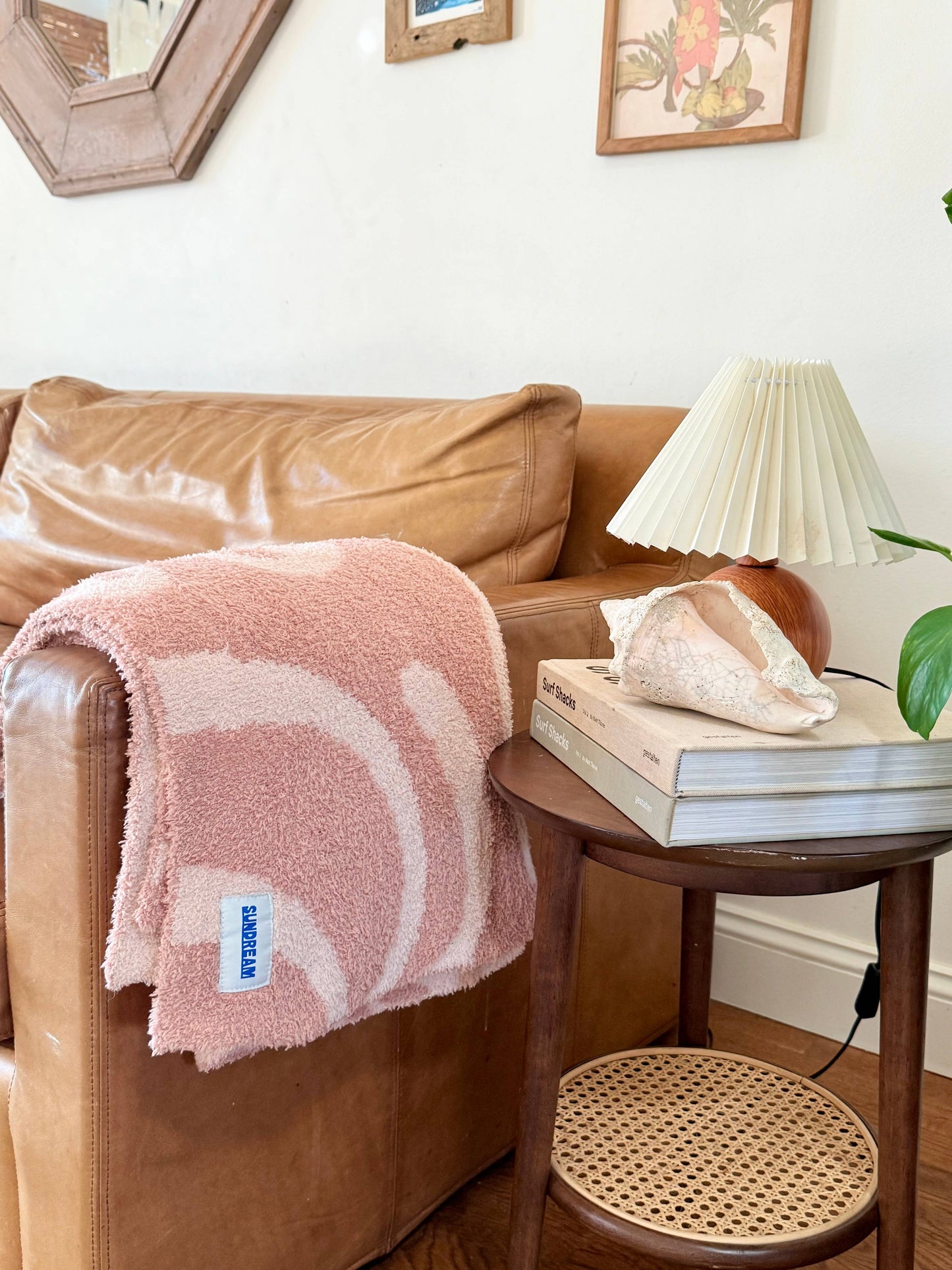 Hanalei Plush Throw - Island Blush