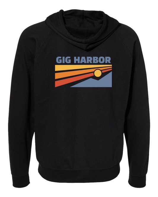 Sky Mountain Lightweight Terry Zip Up Hood