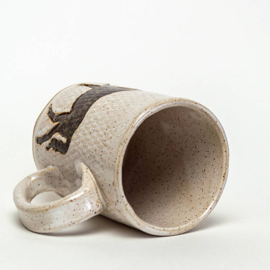 Brown Horse Design Handmade, in Ohio, Ceramic 14oz White Mug