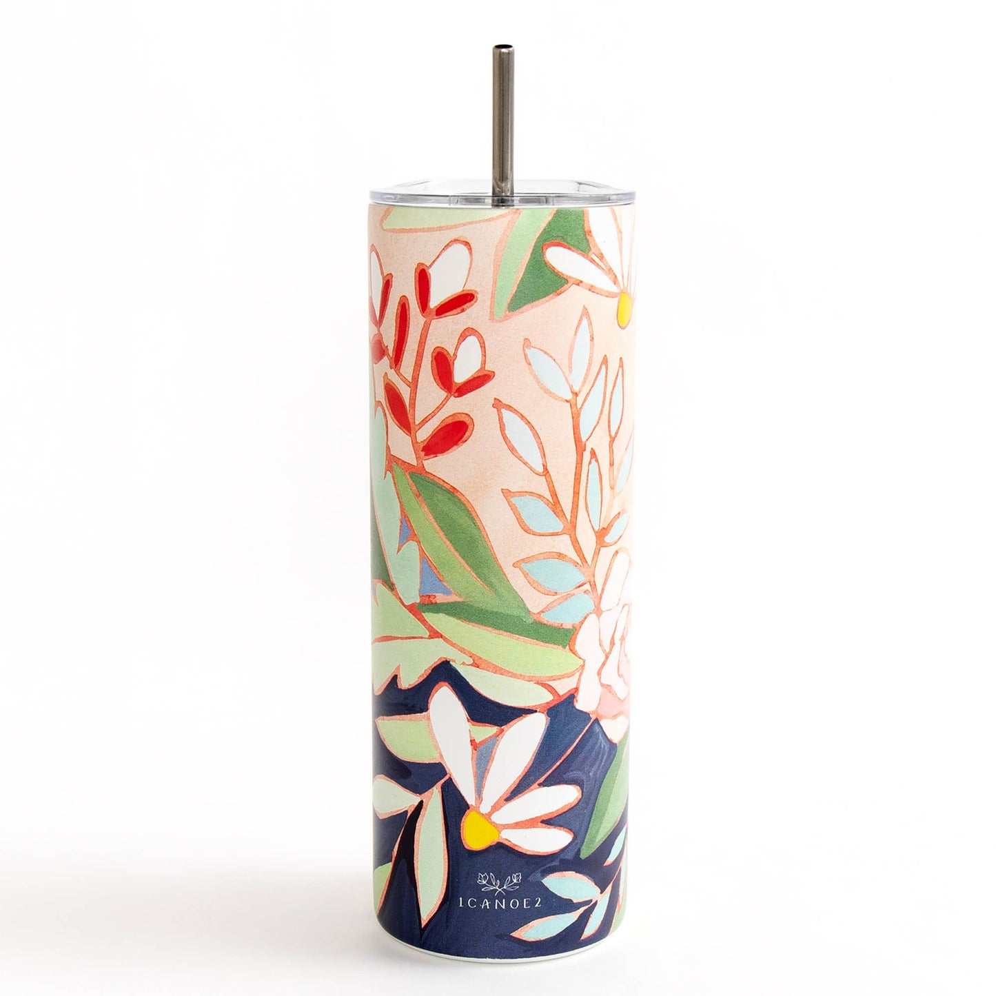 Watercolor Floral 20oz Stainless Steel Skinny Tumbler