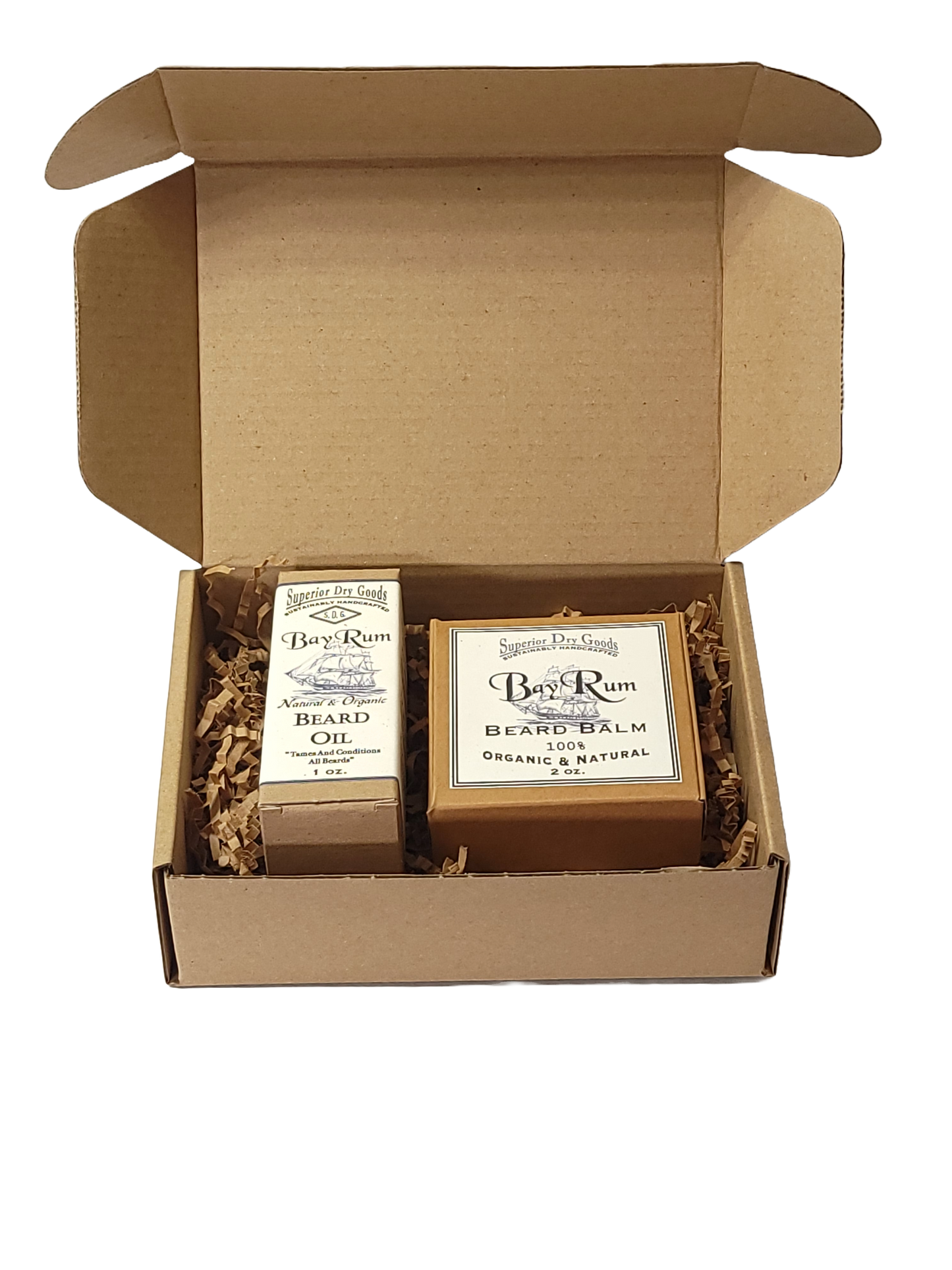Bay Rum Beard Balm & Oil Gift Set | Handcrafted | Natural