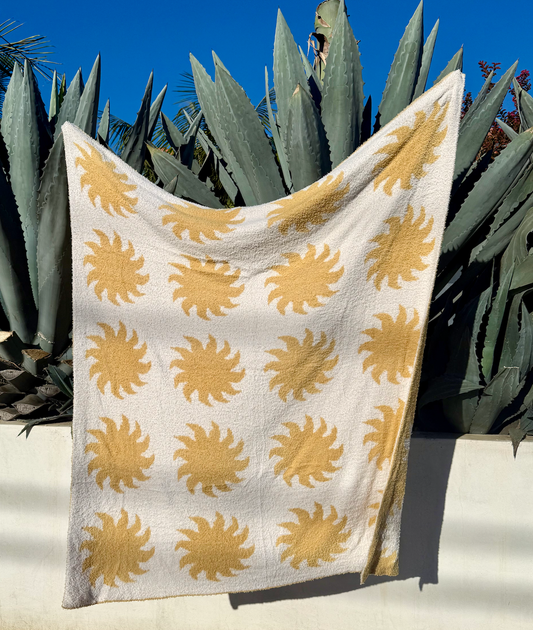 Sun Plush Throw - Marigold Yellow