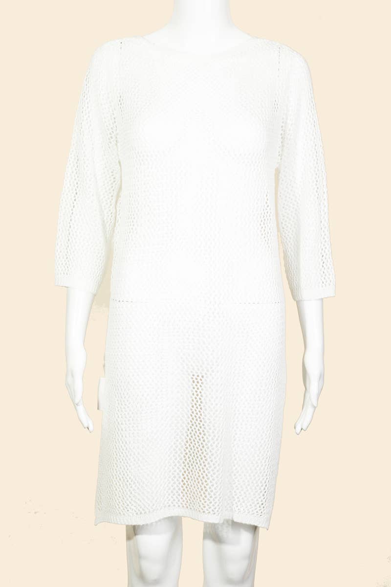 Long Sleeve Fishnet Cover Up