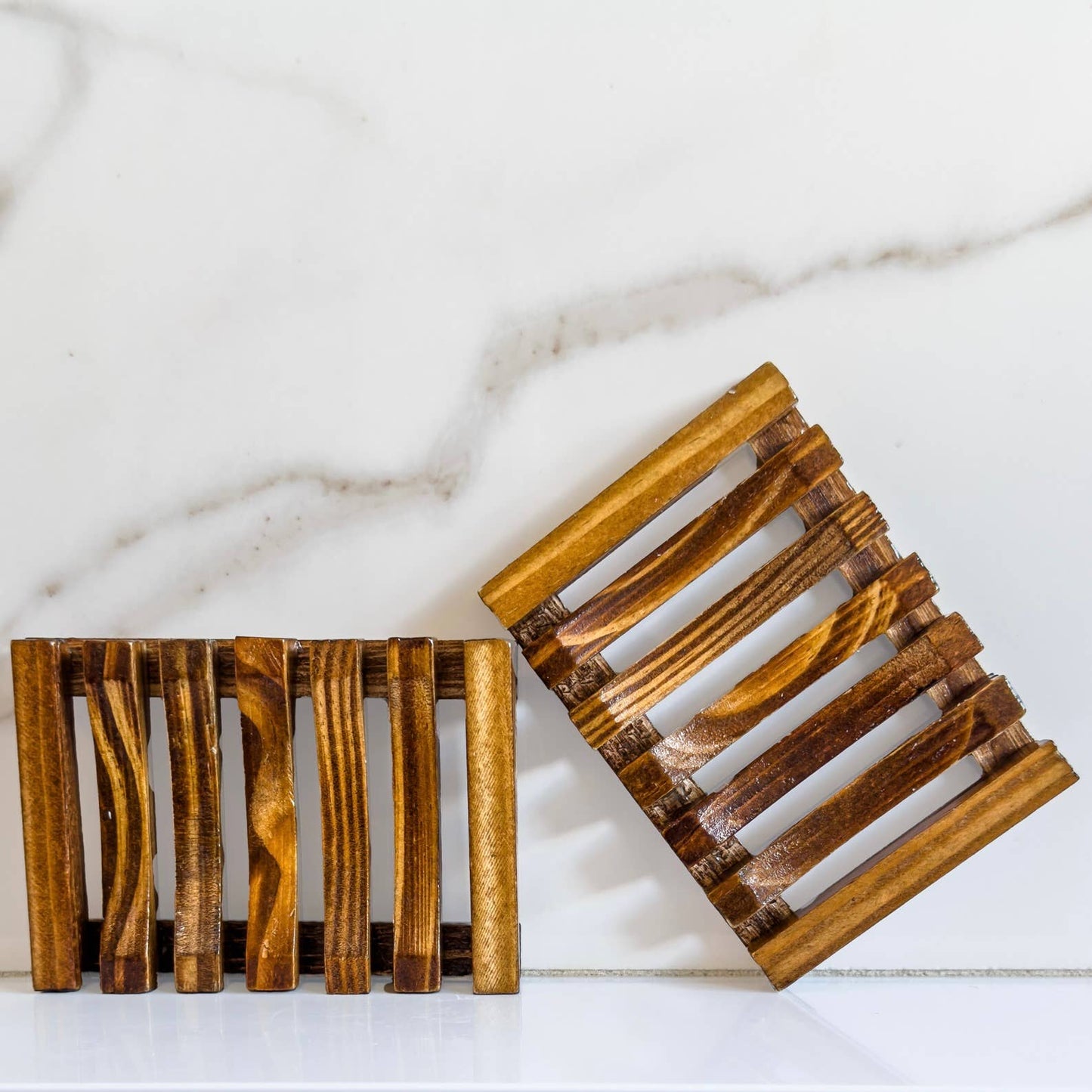 Pine Wood Soap Dish, Self Draining