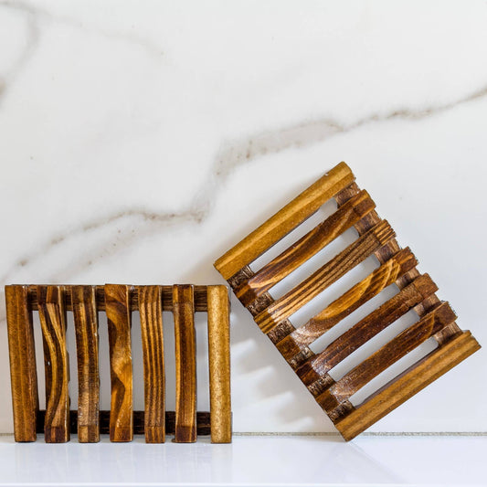 Pine Wood Soap Dish, Self Draining
