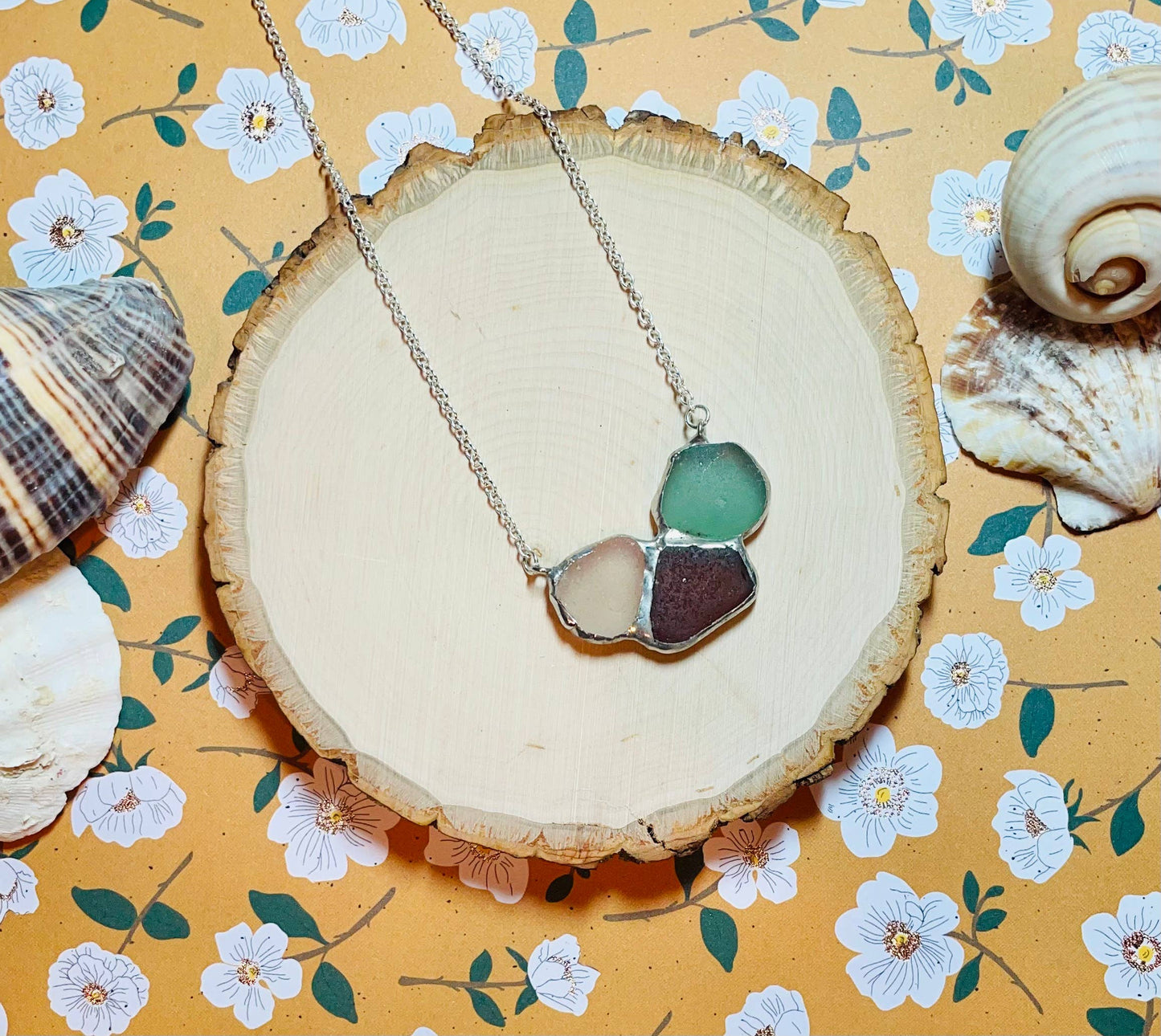Handmade Shoreline Sea Glass Necklace
