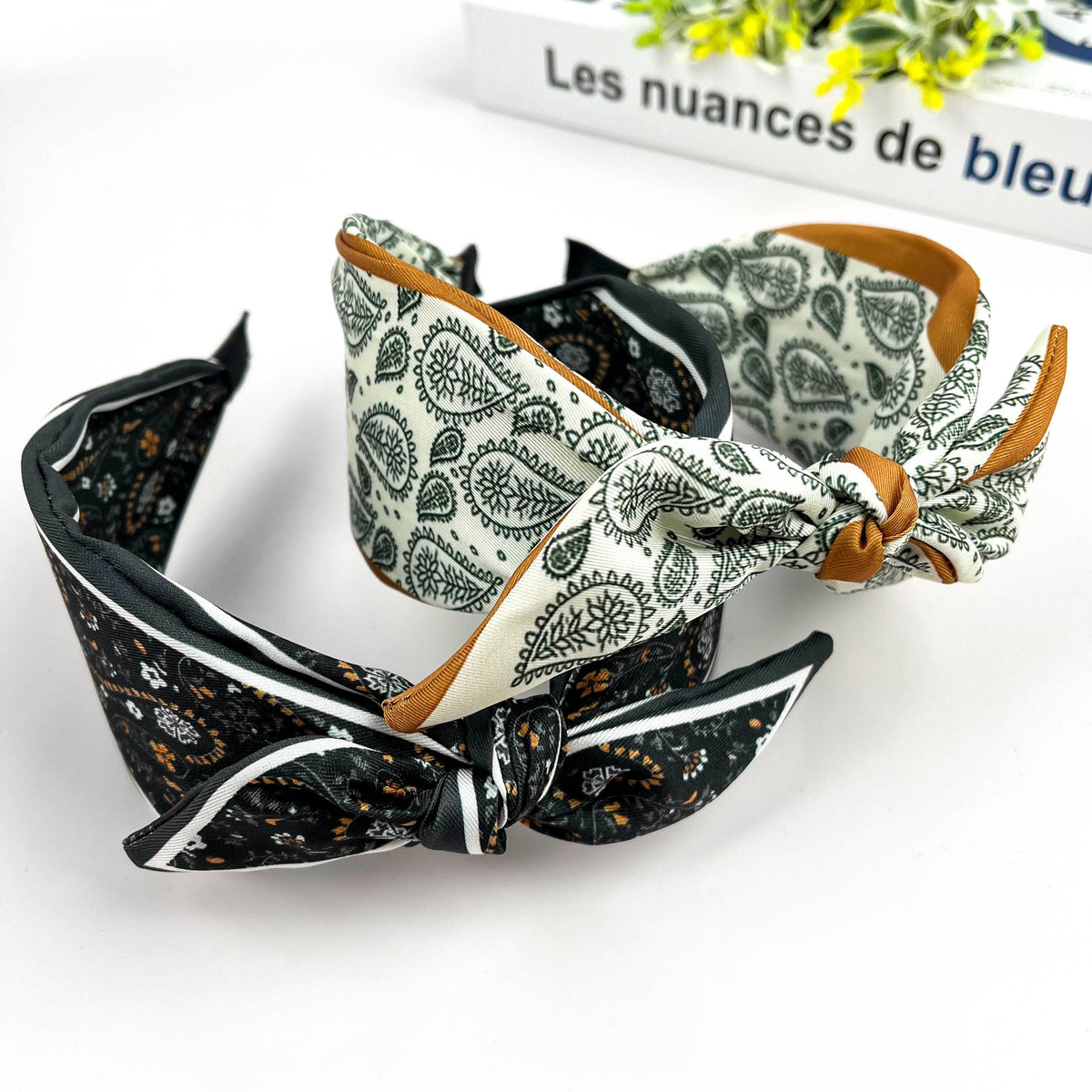 Colorful Geometric Floral Wide Headband