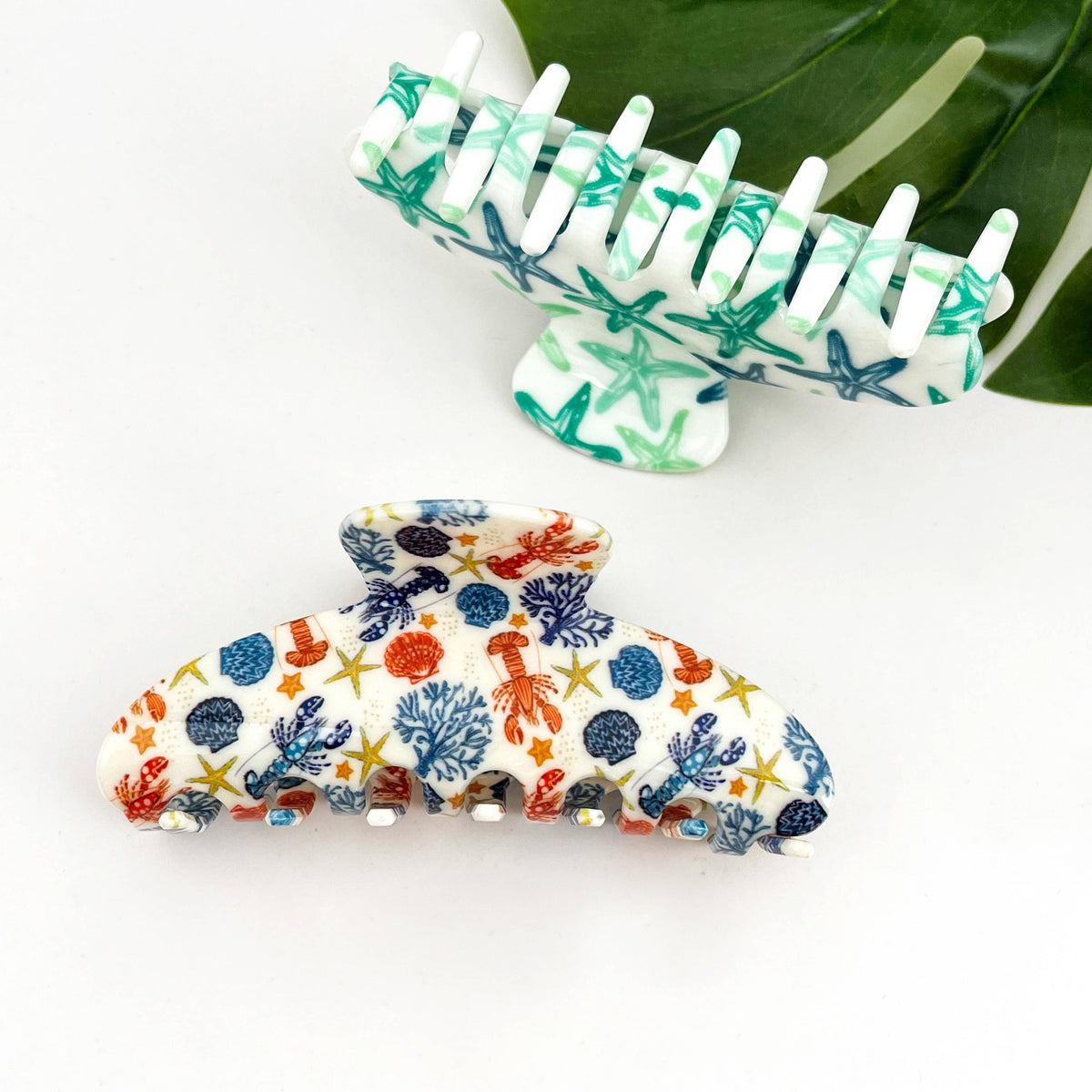 Coastal Sea Life Hair Claw Clip, Beach Style Hair Accessory