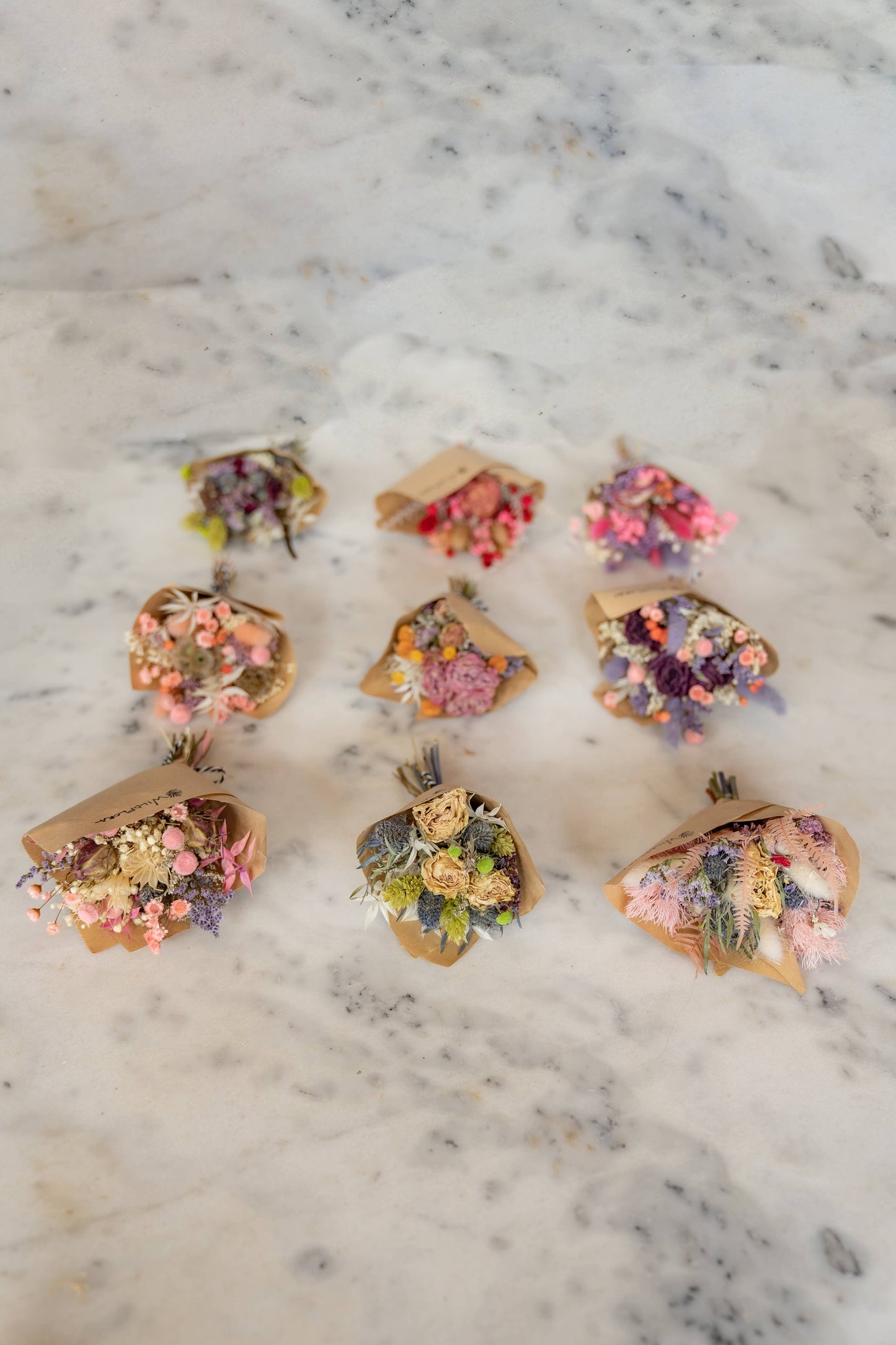 Mini Dried Flower Bouquets