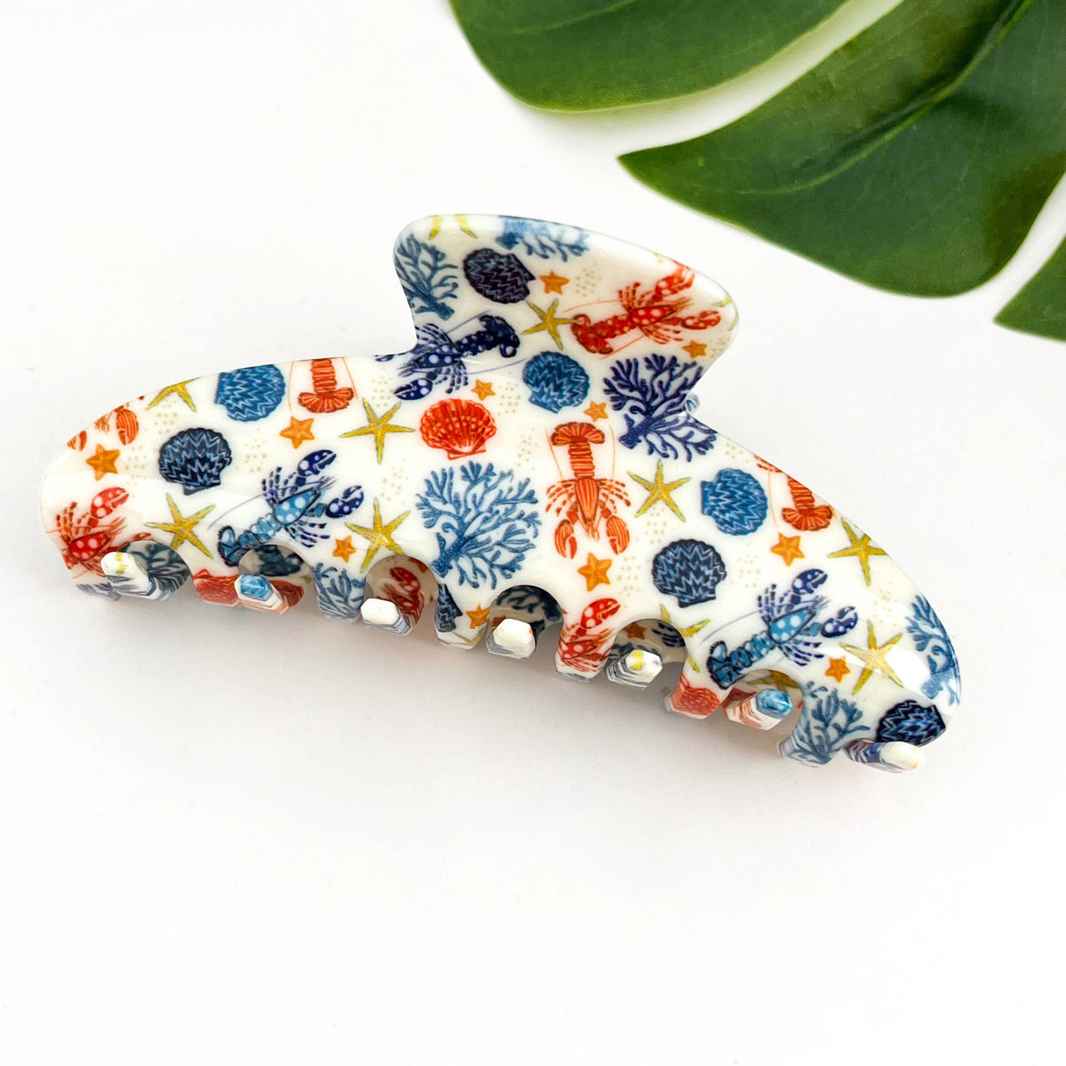 Coastal Sea Life Hair Claw Clip, Beach Style Hair Accessory