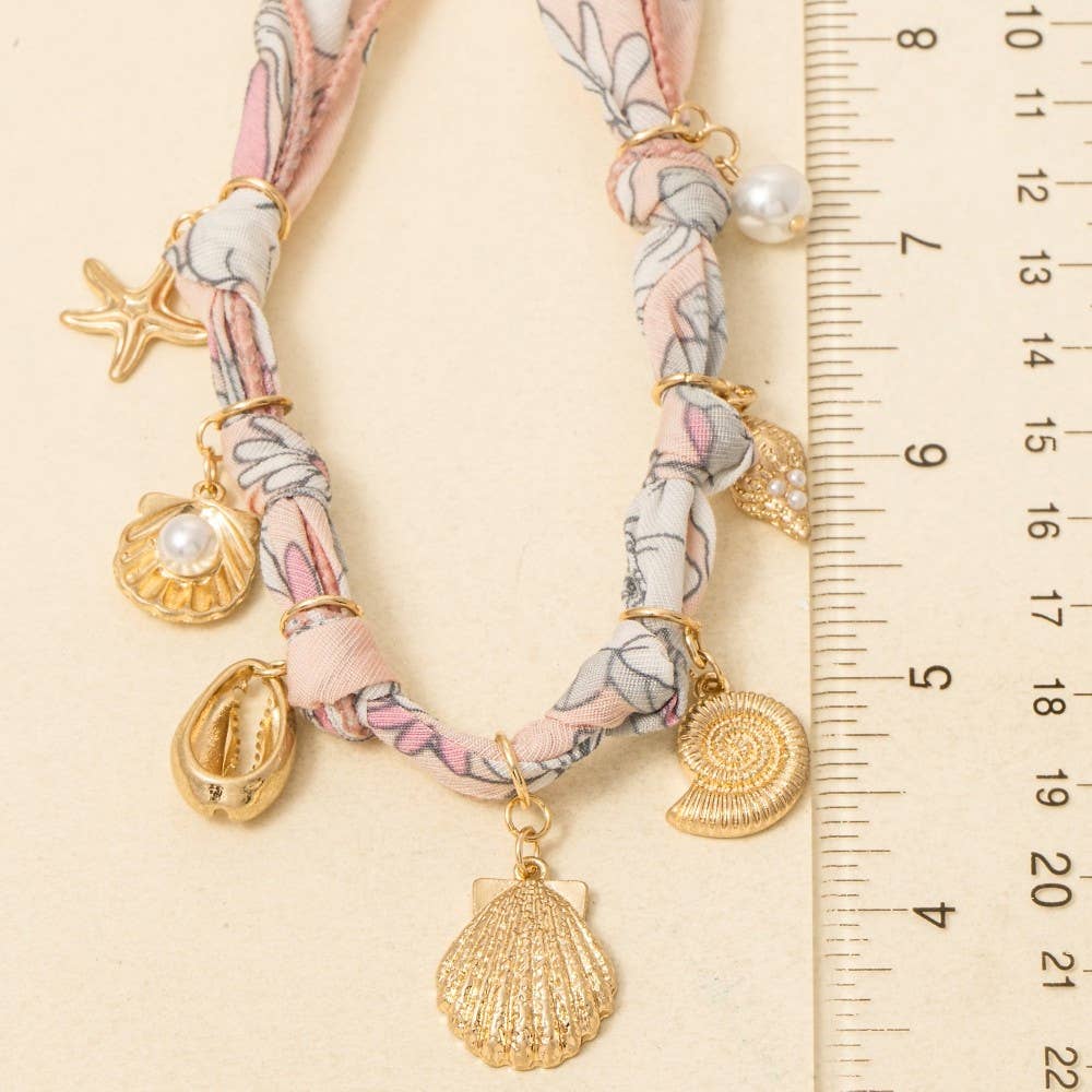 Sea Life Charms Bandana Necklace