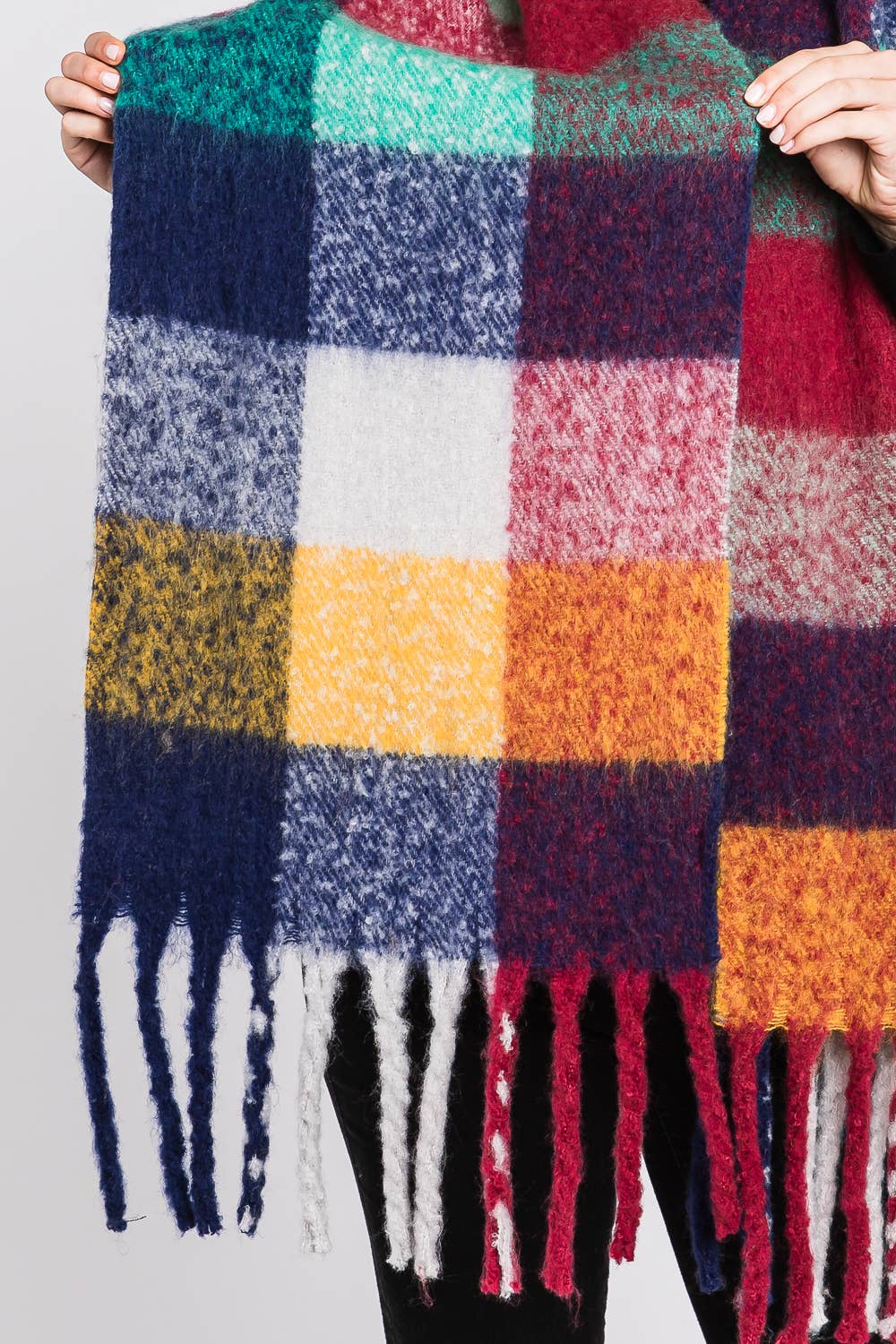 Plaid Scarves - Oblong Scarf/Shawl