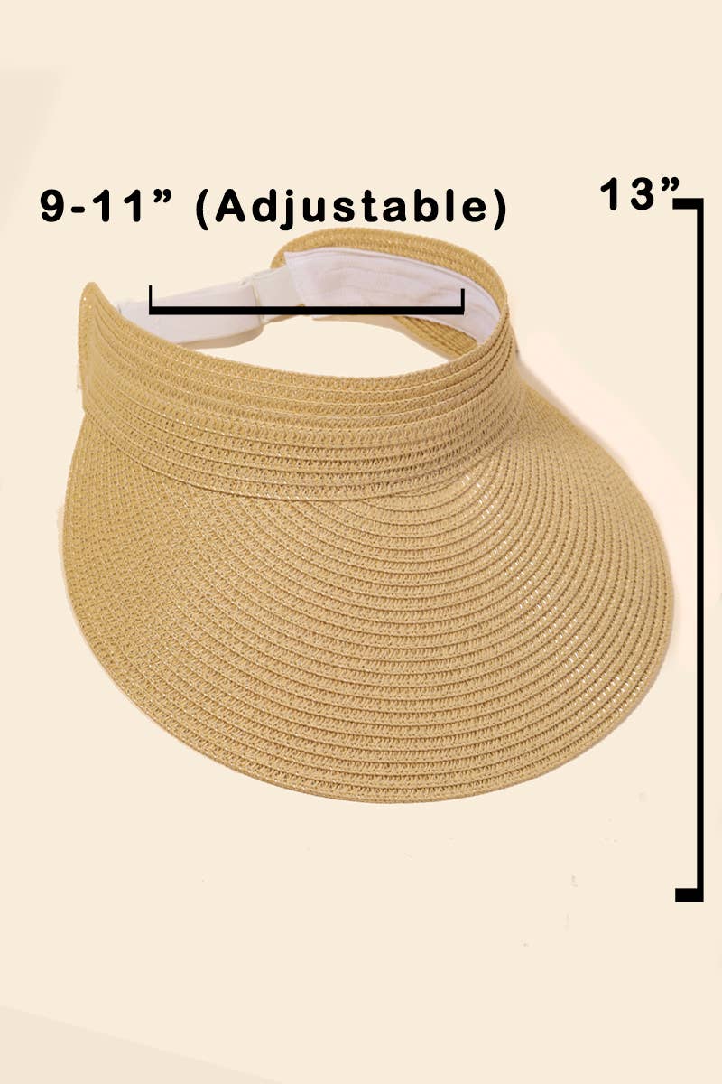 Natural Straw Fashion Visor