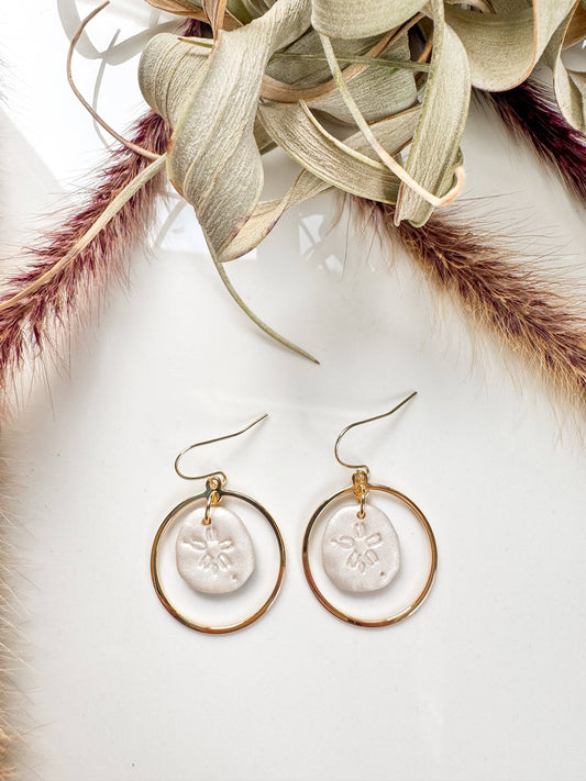 Sand Dollar Drop Earrings