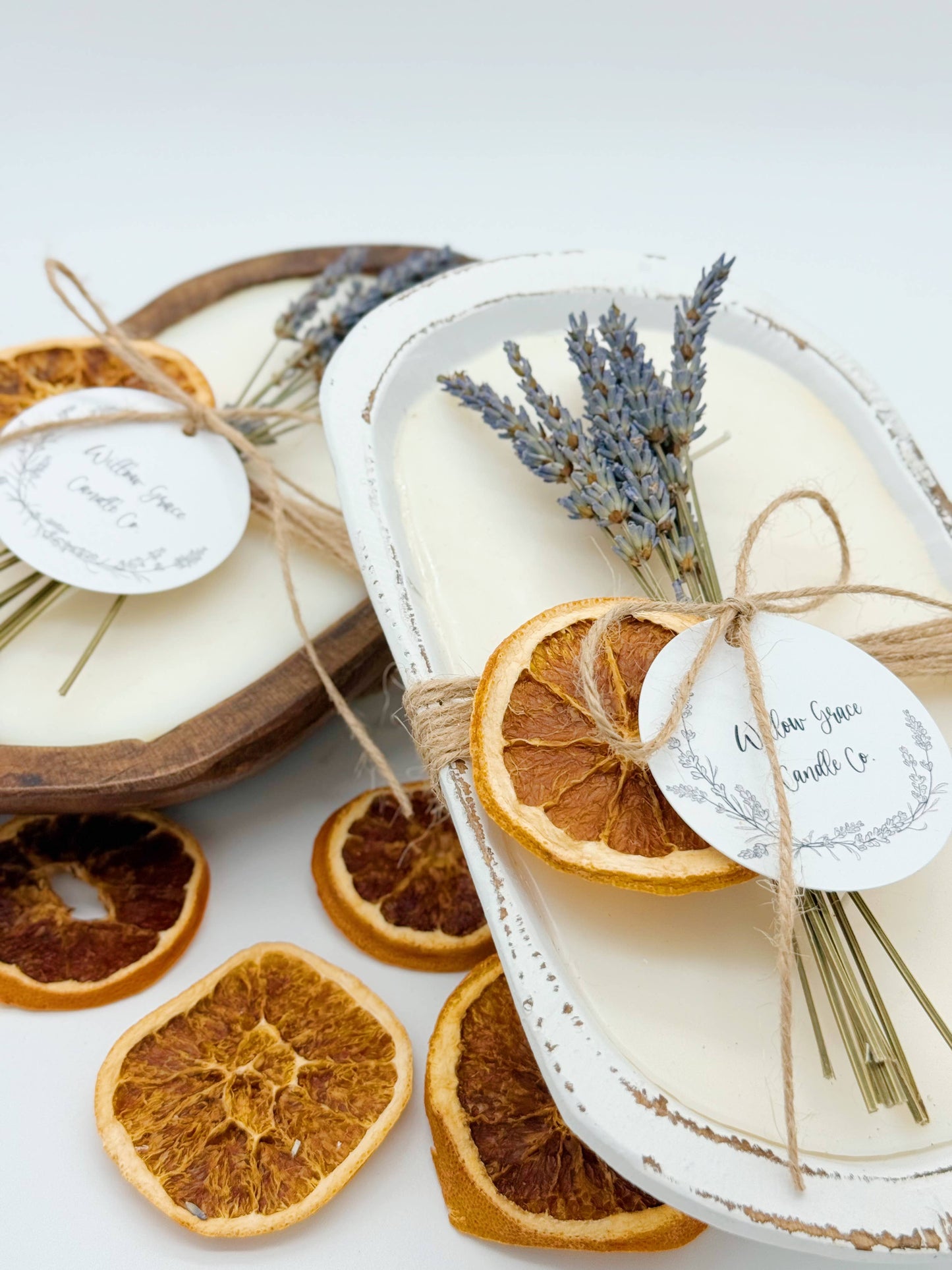 Summer Citrus Petite Dough Candle: White Wash