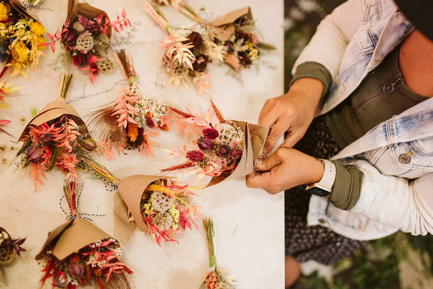 Mini Dried Flower Bouquets