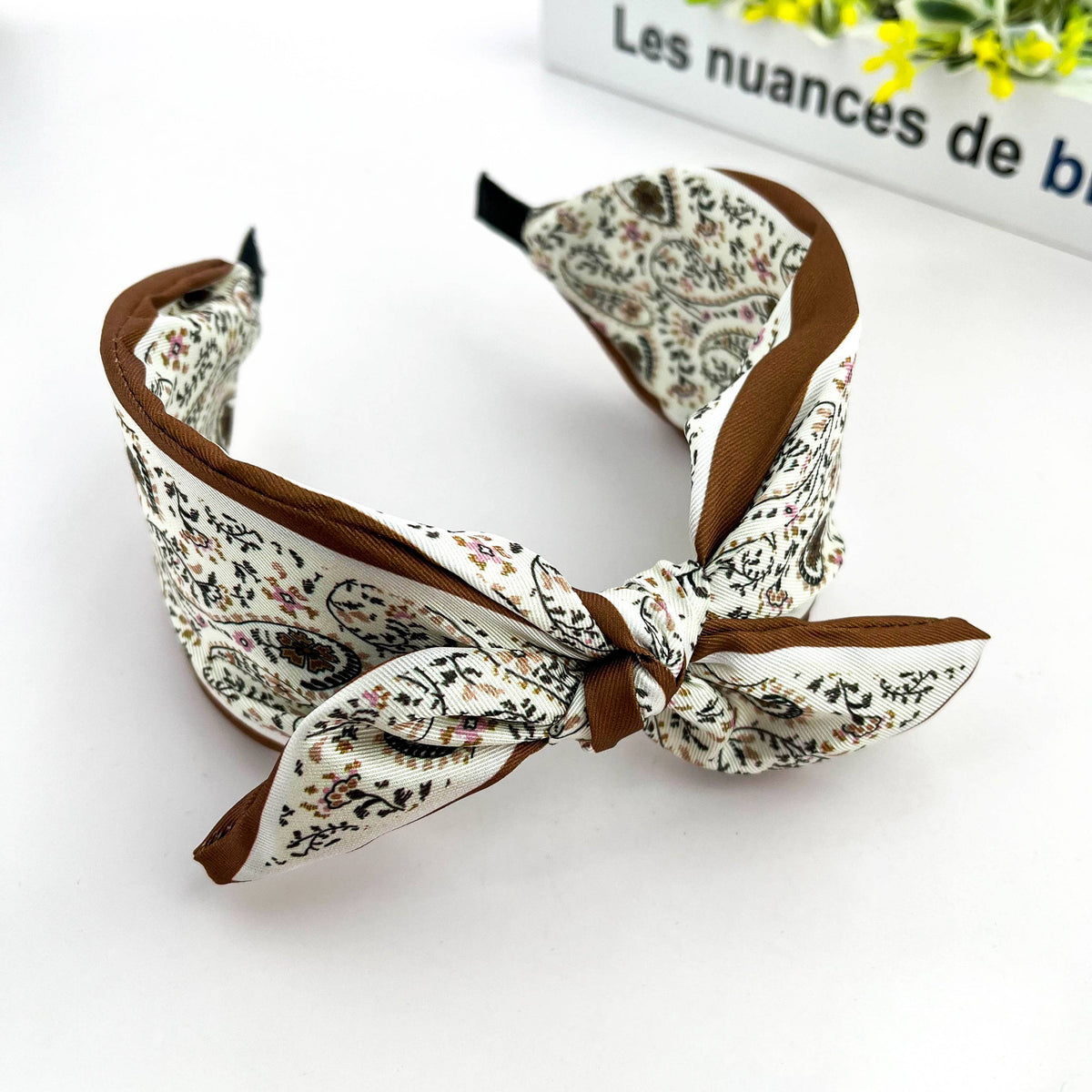 Colorful Geometric Floral Wide Headband
