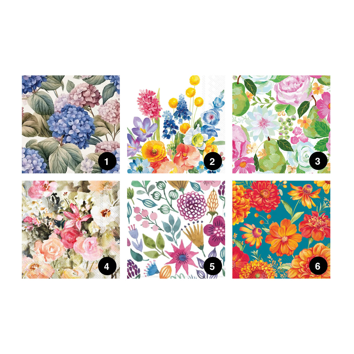 DIY Clam Shell Colorful Floral Mini Decoupage Kit