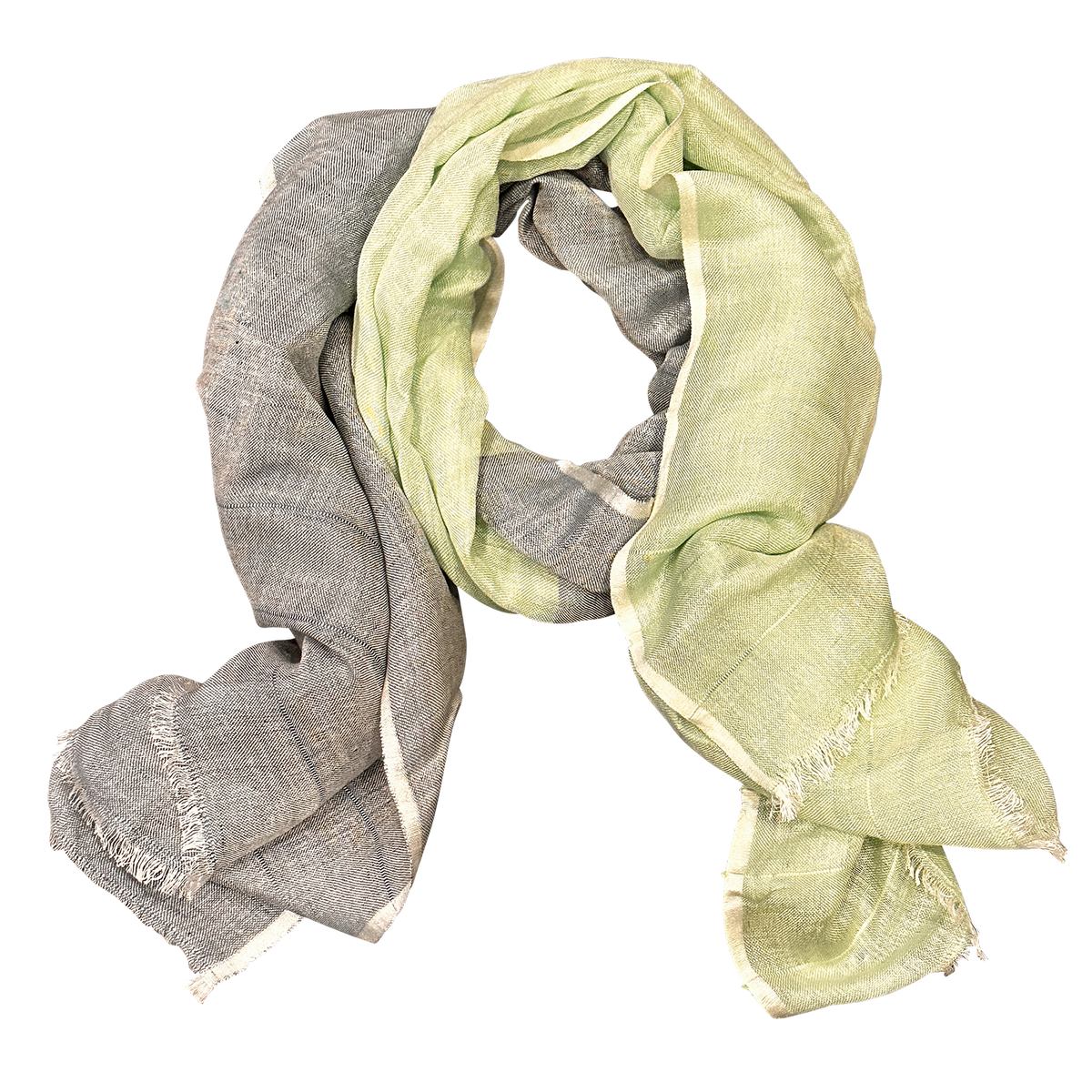 Pure Linen with Feather Fringe Lightweight Scarf for Women