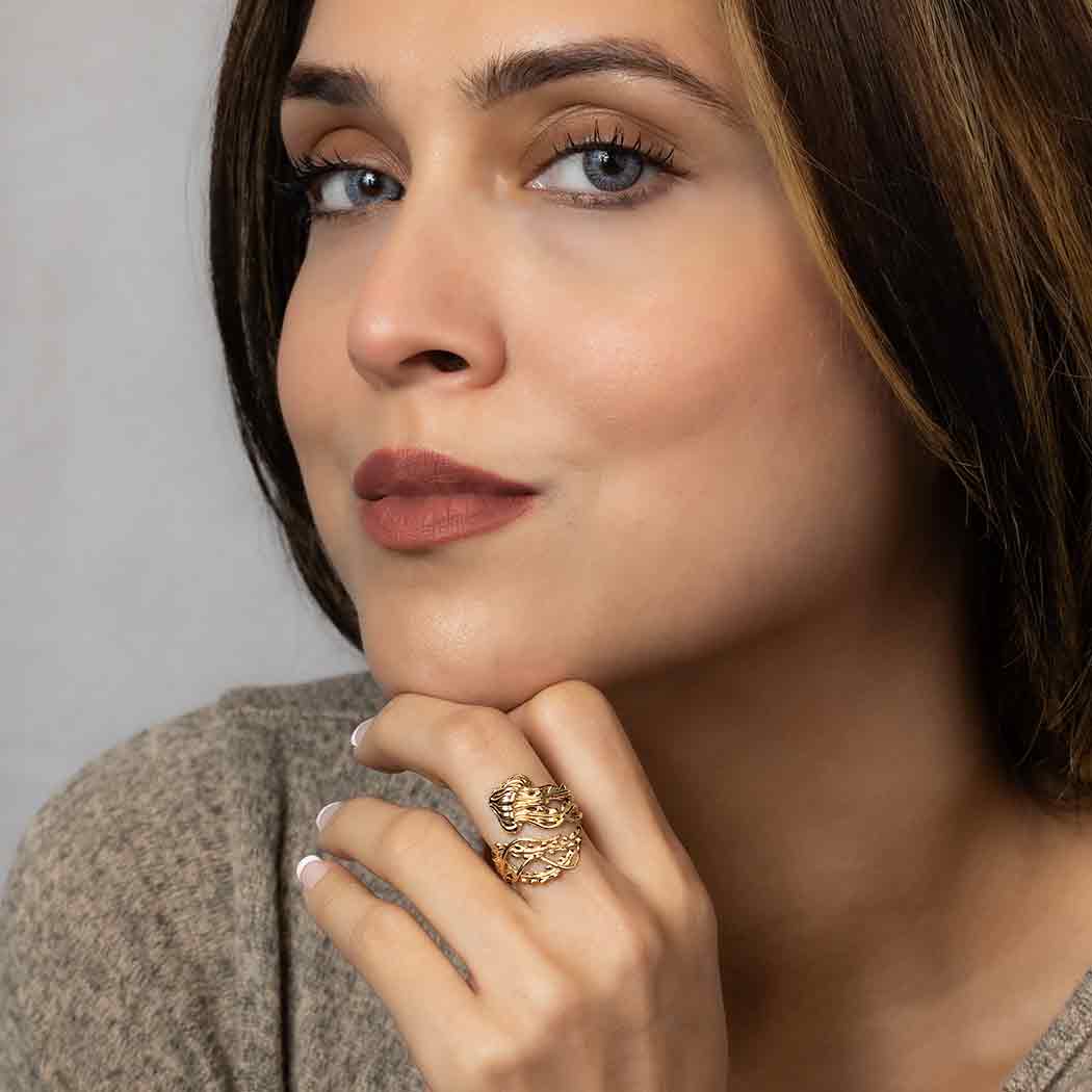 Sterling Silver or Bronze Adjustable Jellyfish Ring