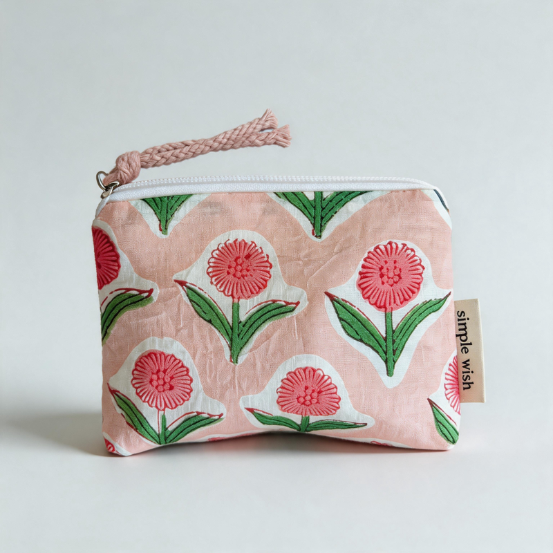 Bohemian Floral Printed Makeup Bag