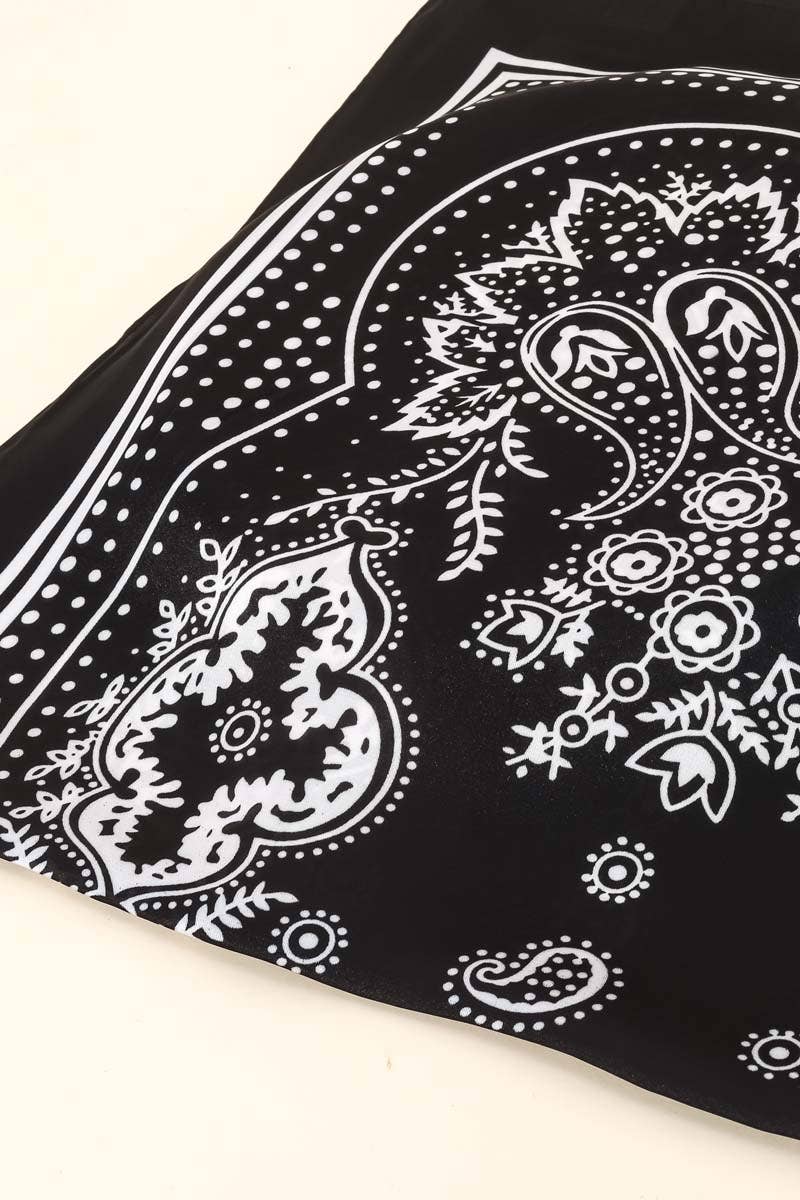 Light Paisley Design Square Bandana Scarf