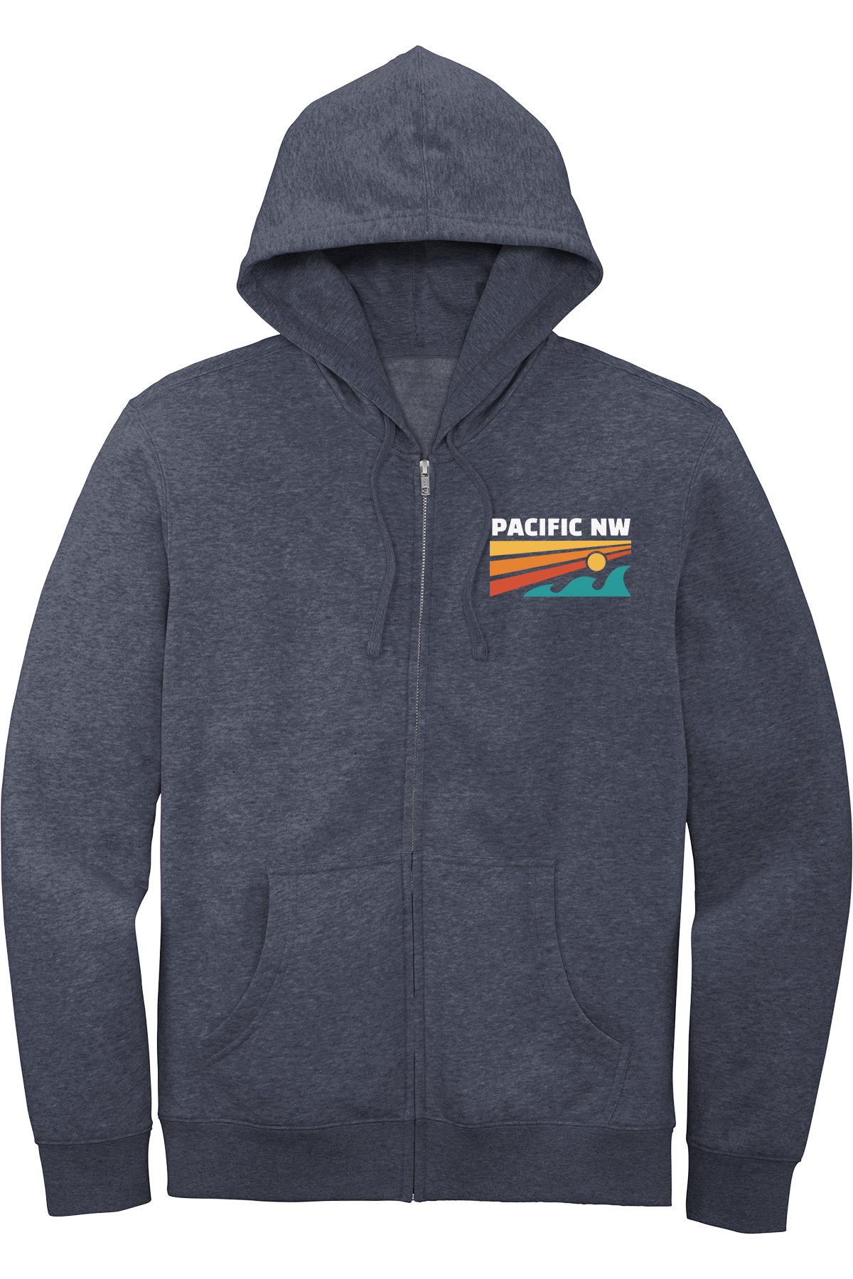 Sky Wave Terry Zip Up Hoodie