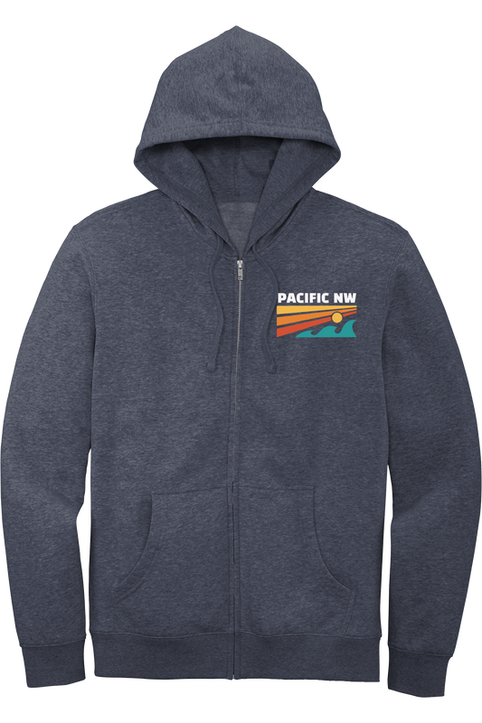 Sky Wave Terry Zip Up Hoodie